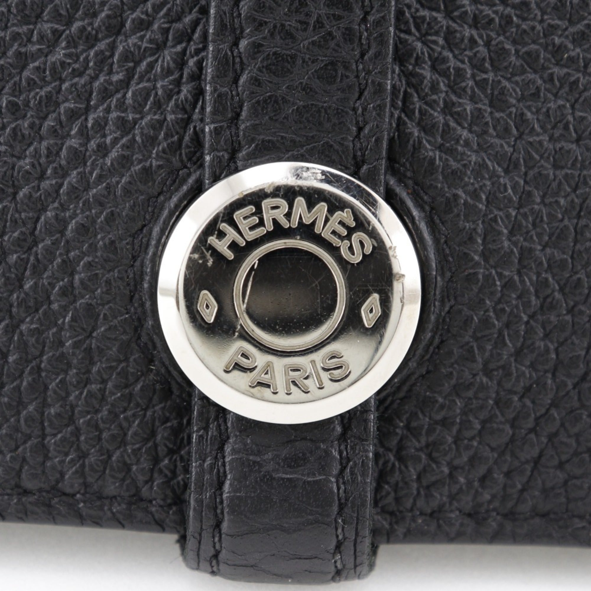 Hermes Black Togo Leather Wallet (Bi-Fold) (Pre-Owned)