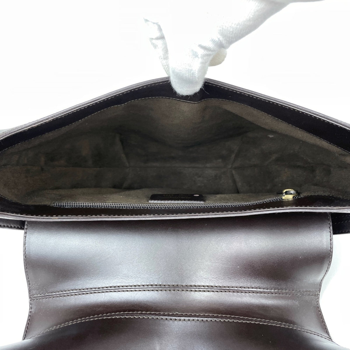 Salvatore Ferragamo Gancini Brown Leather Shoulder Bag (Pre-Owned)