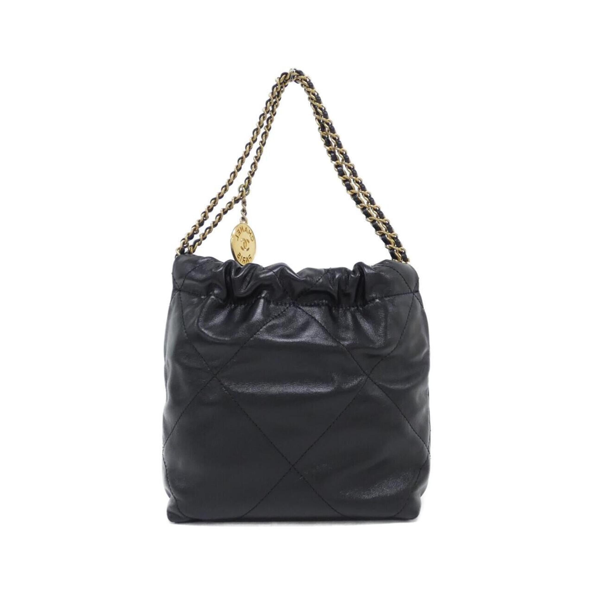 Chanel Black Leather Handbag (Pre-Owned)