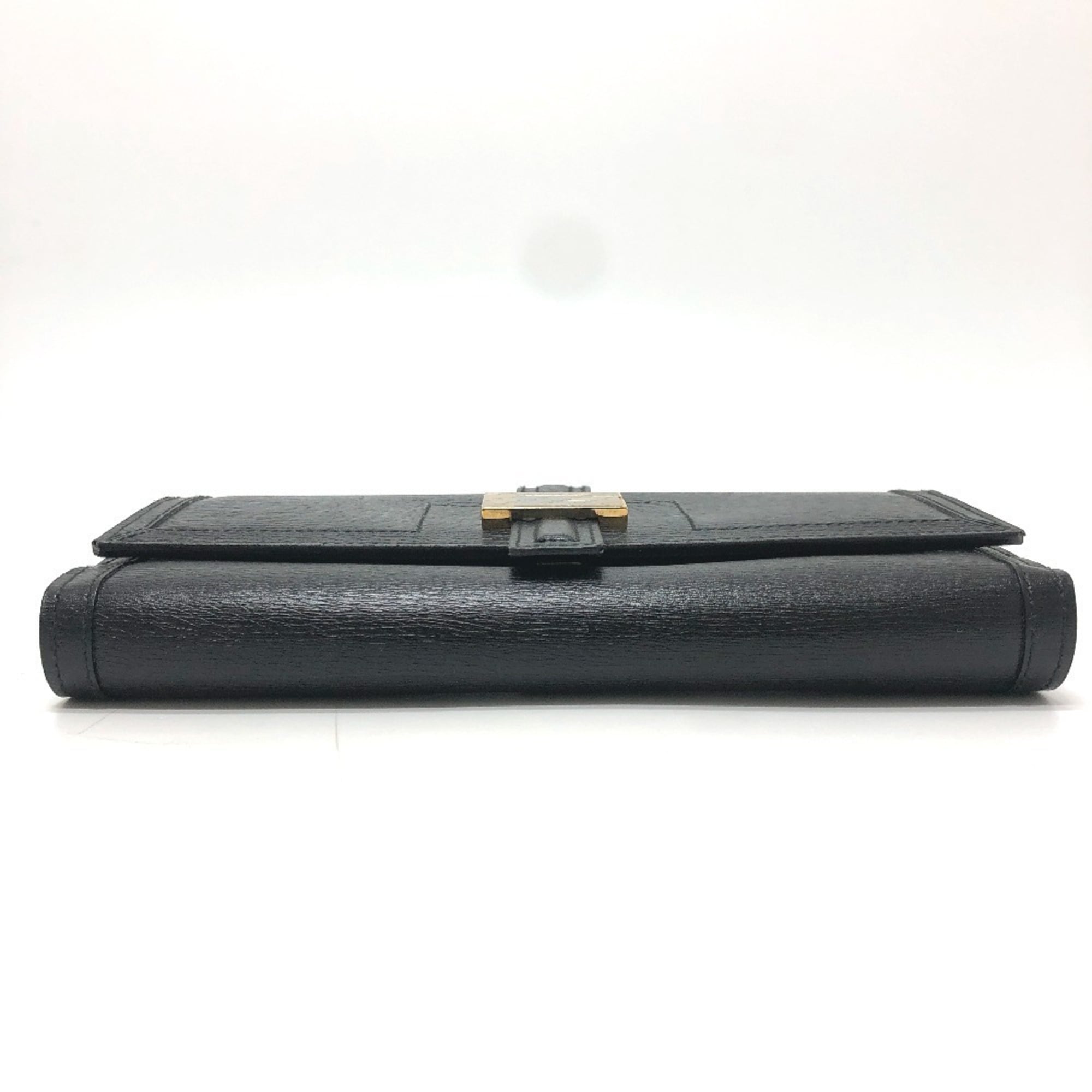 Gucci Black Leather Long Wallet (Bi-Fold) (Pre-Owned)