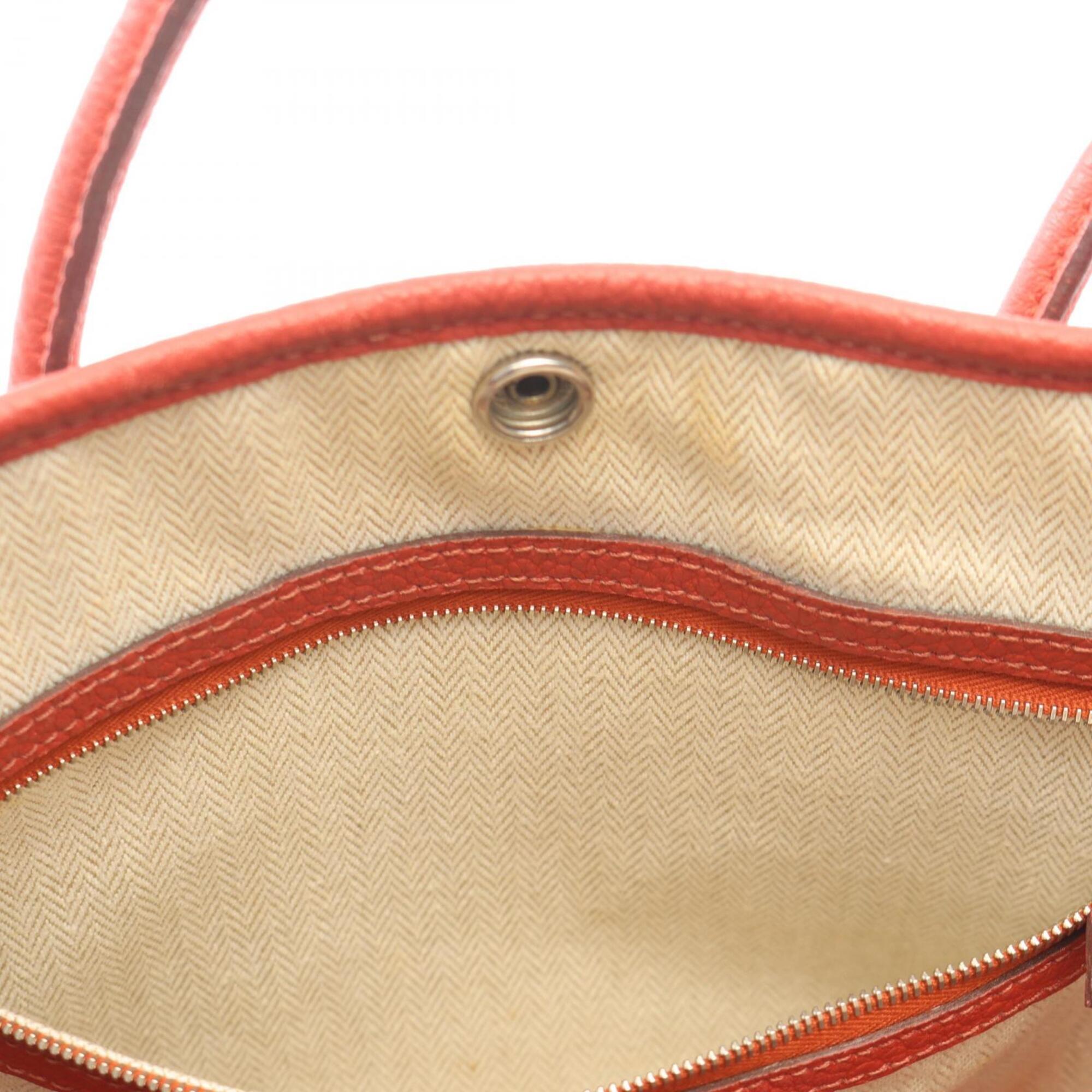 Hermes Bordeaux Country Leather Leather Handbag Tote Bag (Pre-Owned)
