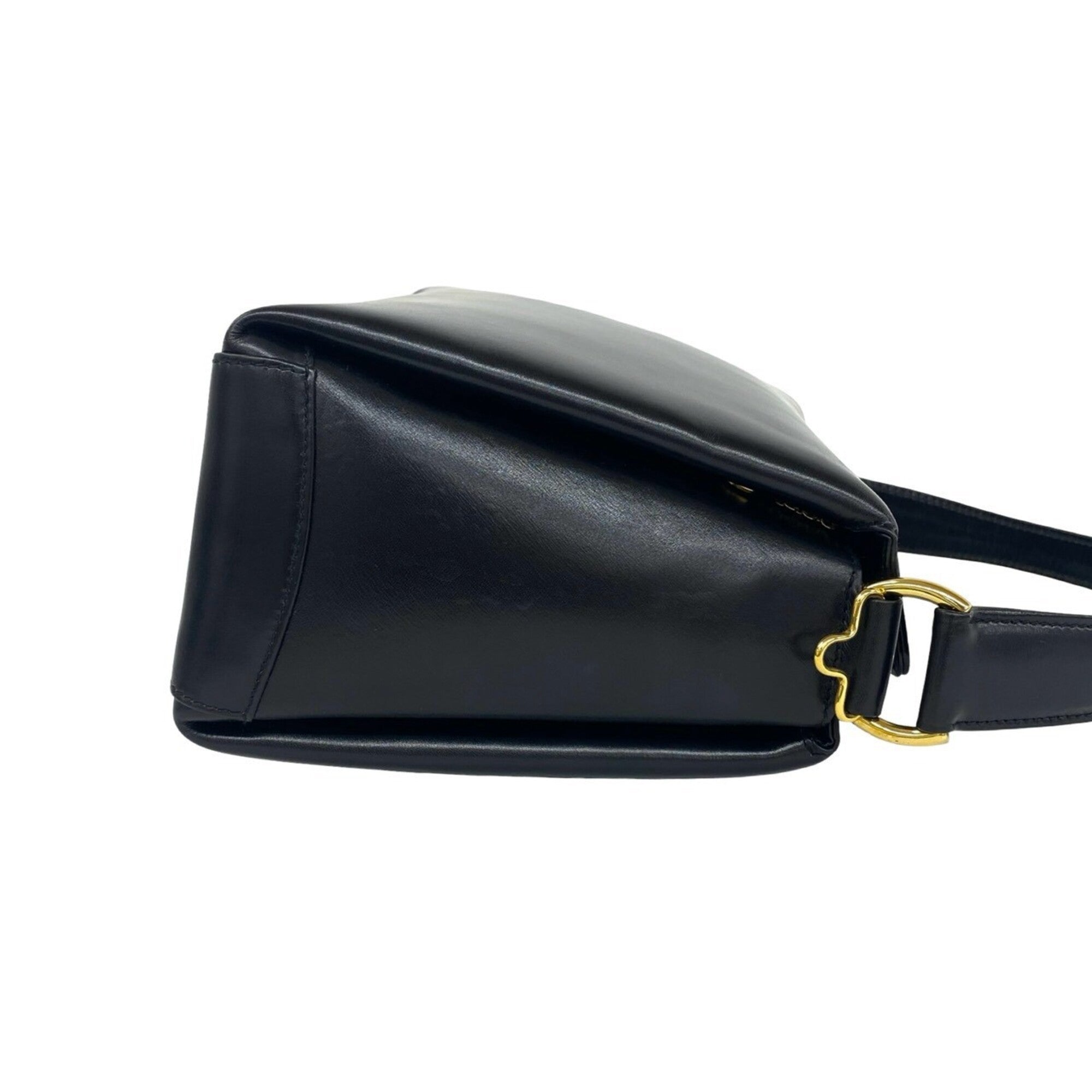 Gucci Black Leather Handbag Shoulder Bag (Pre-Owned)