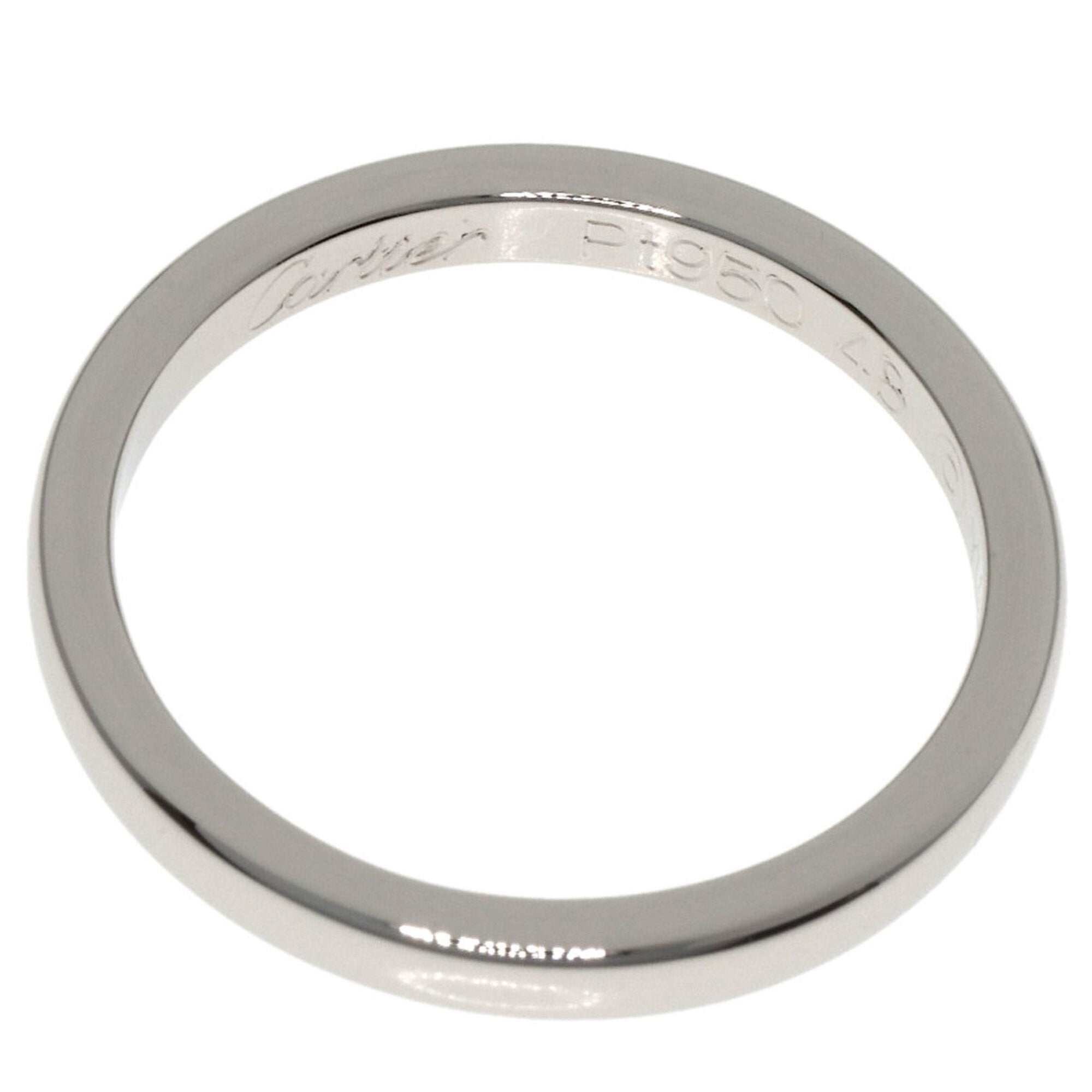Cartier Platinum Platinum 950 Band Ring (Pre-Owned)