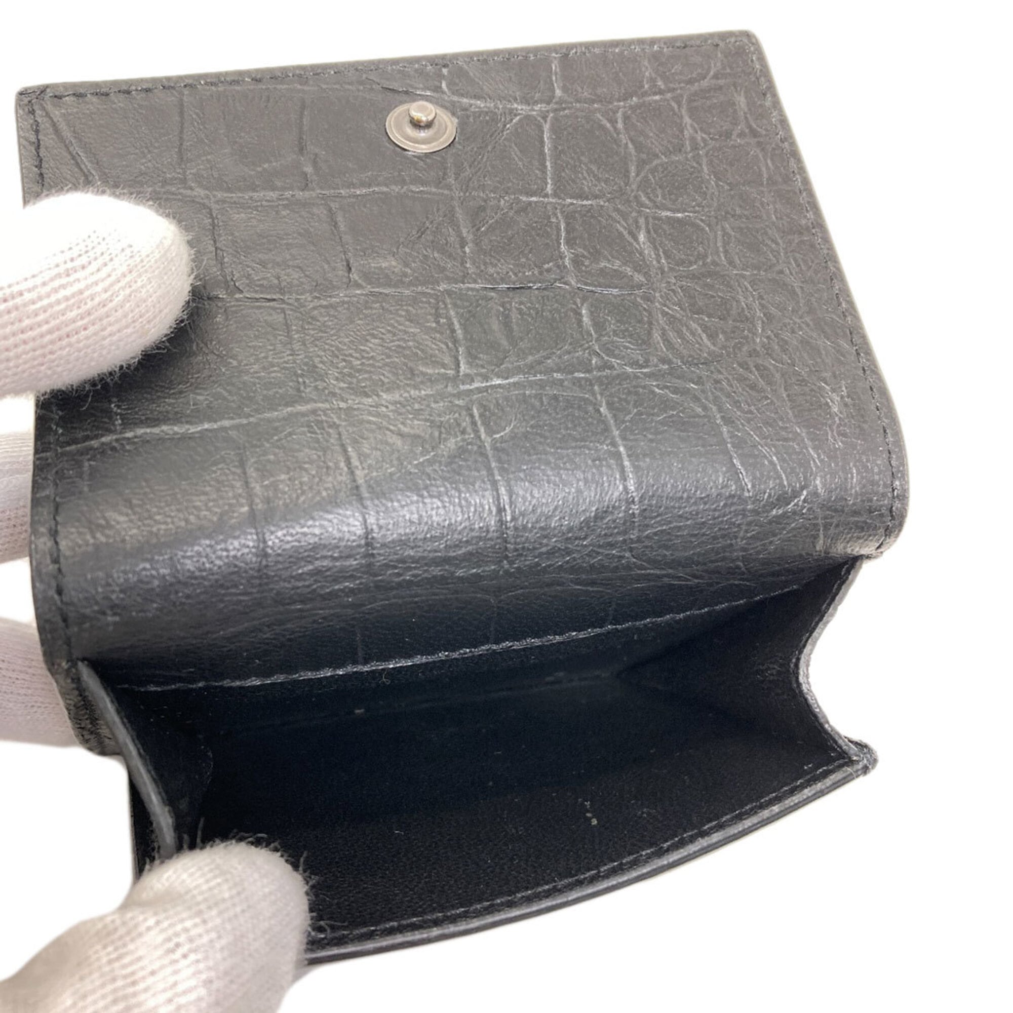 Saint Laurent Black Leather Wallet (Bi-Fold) (Pre-Owned)