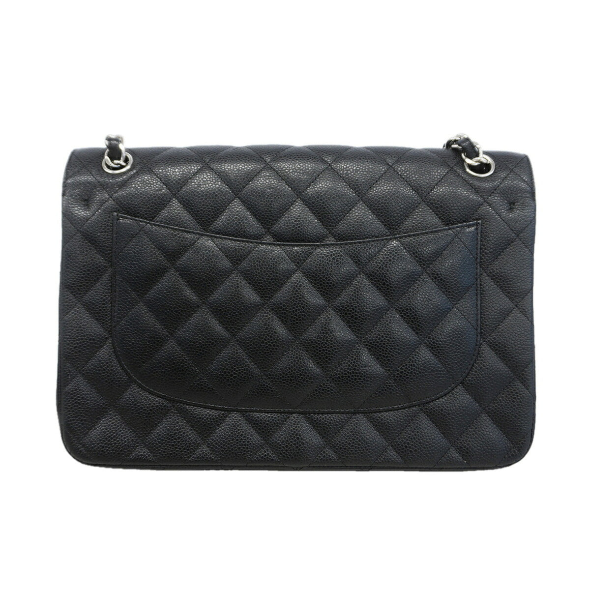 Chanel Black Grained Calfskin Shoulder Bag (Pre-Owned)