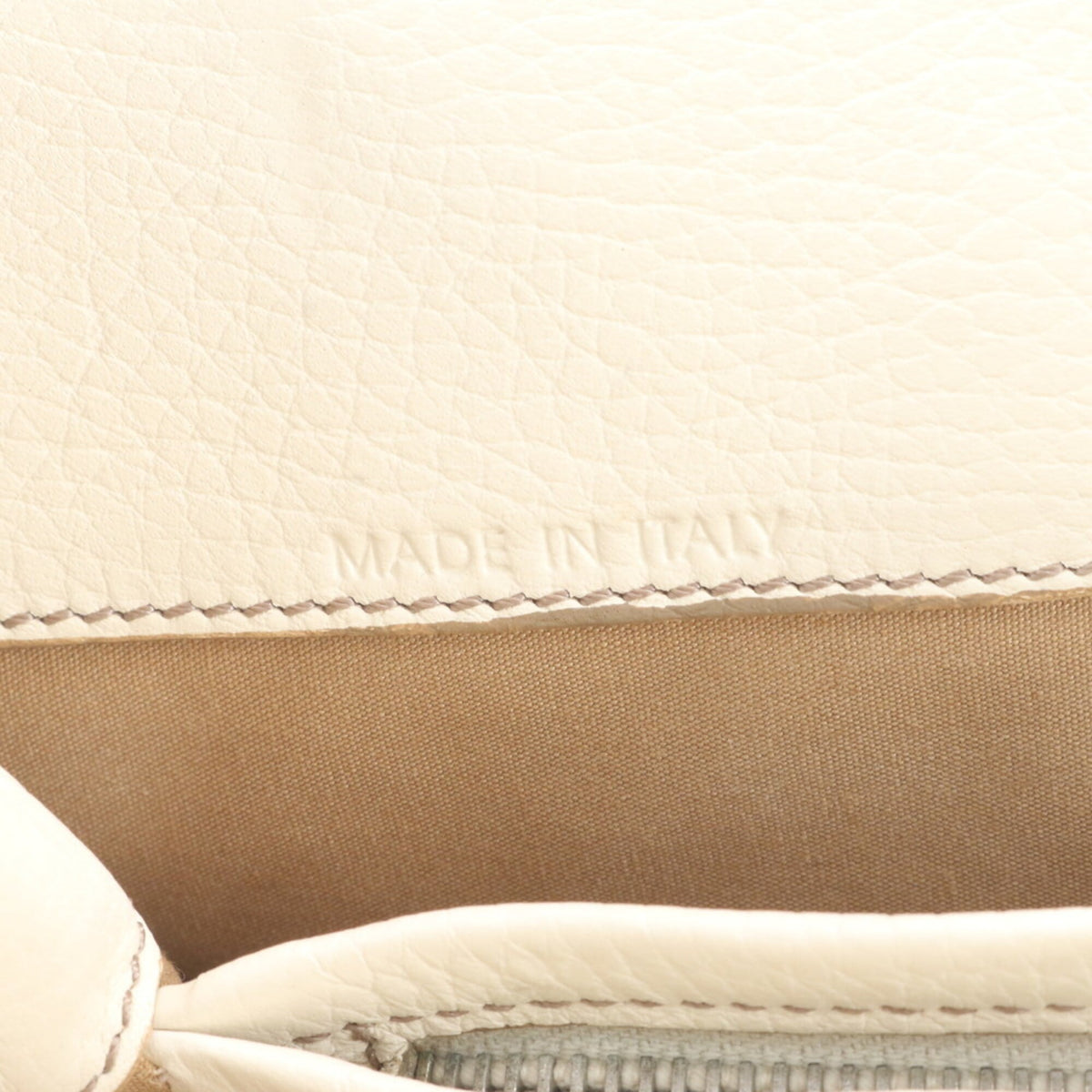 Tod's Ivory Leather Handbag Shoulder Bag Tote Bag (Pre-Owned)