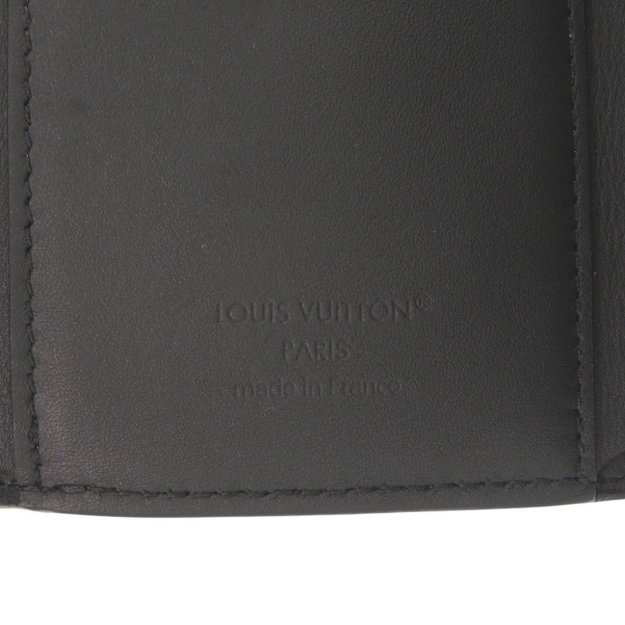 Louis Vuitton Black Monogram Shadow Leather Wallet (Tri-Fold) (Pre-Owned)