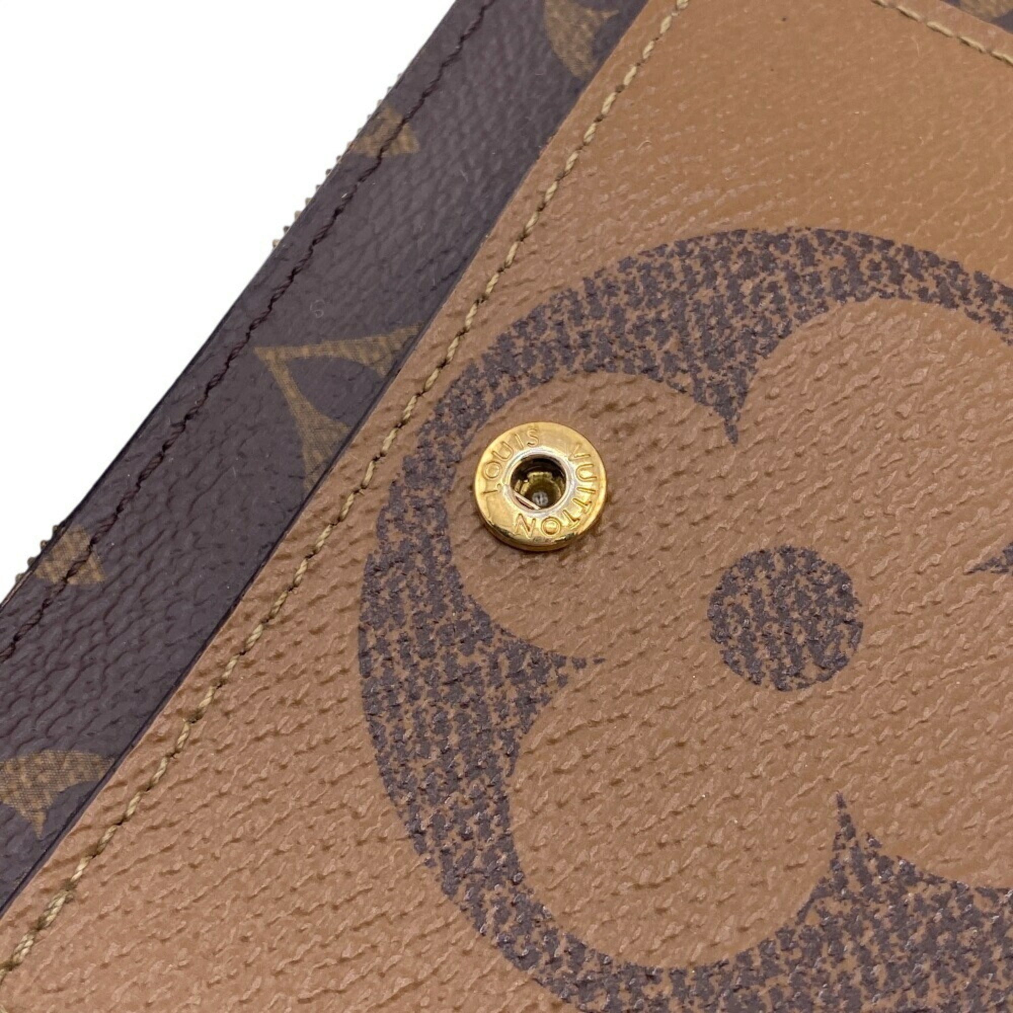 Louis Vuitton Brown Leather Wallet (Bi-Fold) (Pre-Owned)