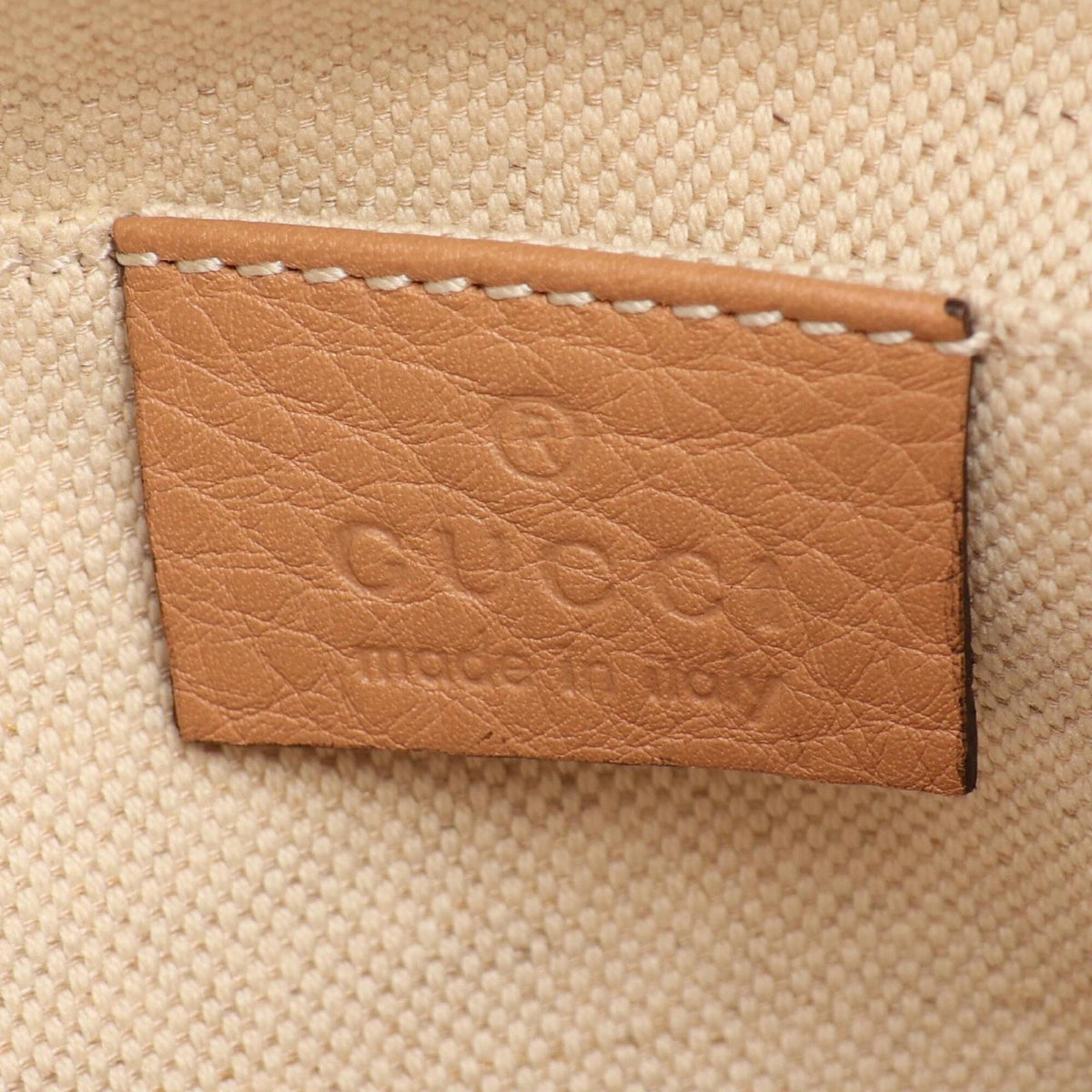 Gucci Beige Leather Backpack (Pre-Owned)