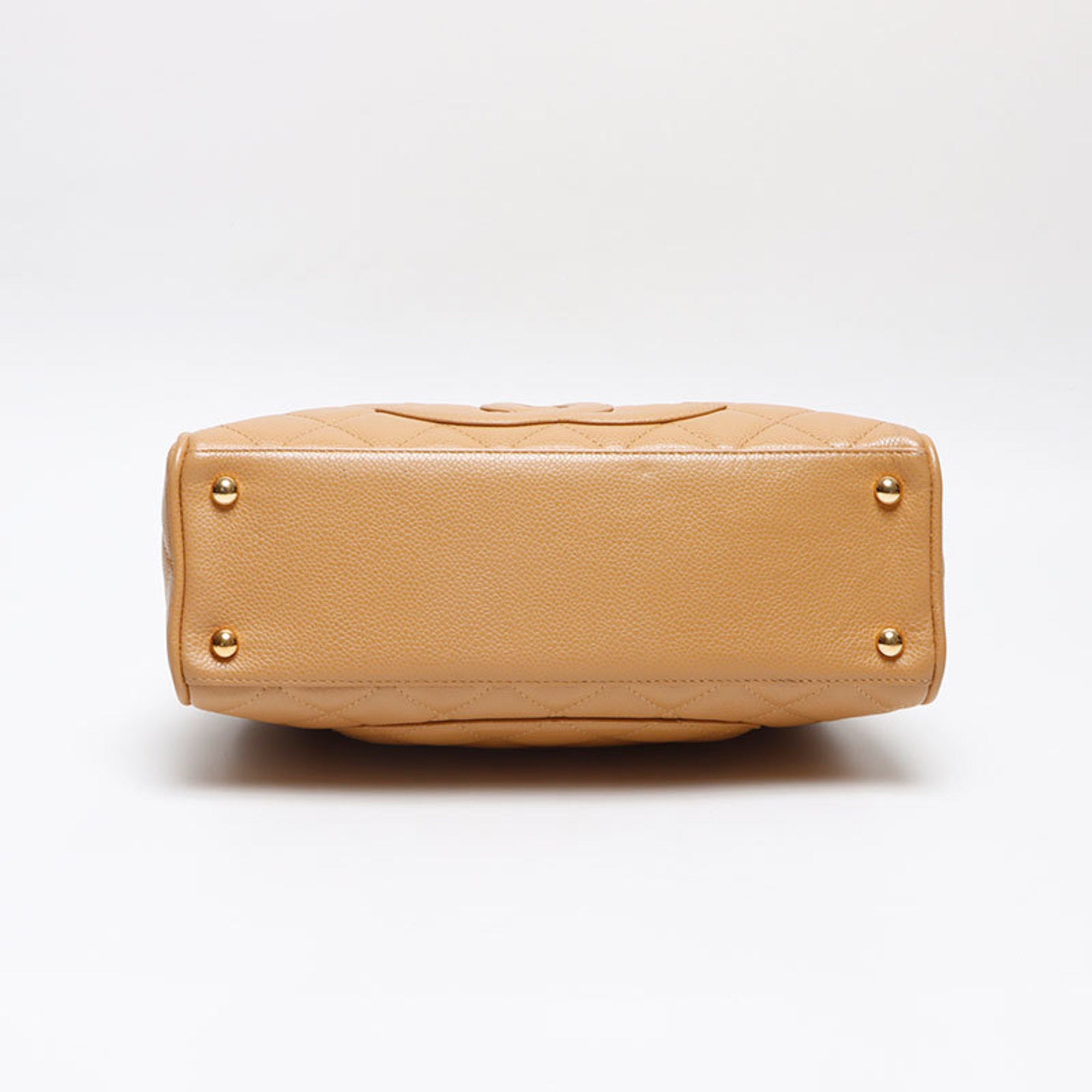 Chanel Brown Grained Calfskin Boston Bag (Pre-Owned)