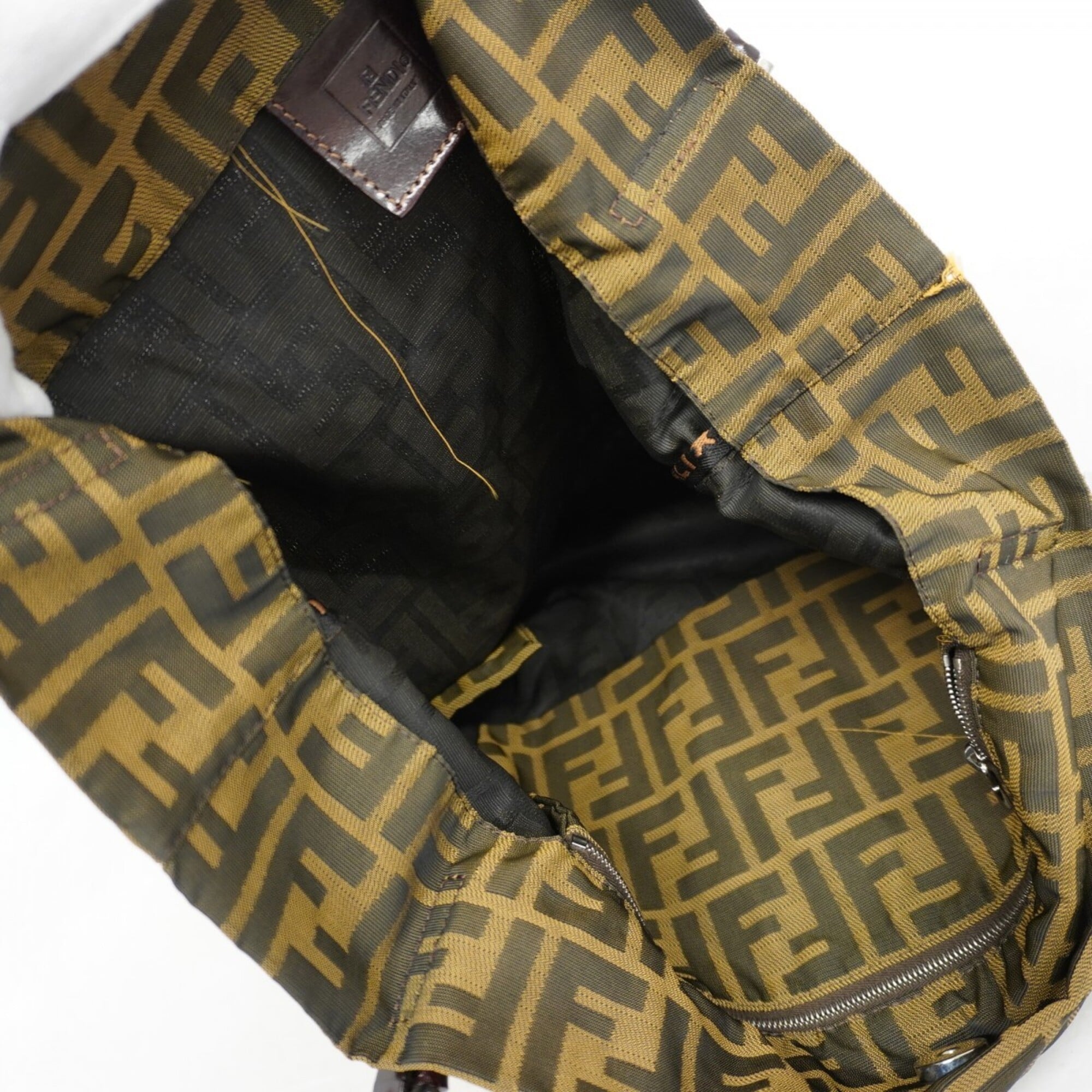 Fendi Brown Nylon Canvas Tote Bag (Pre-Owned)