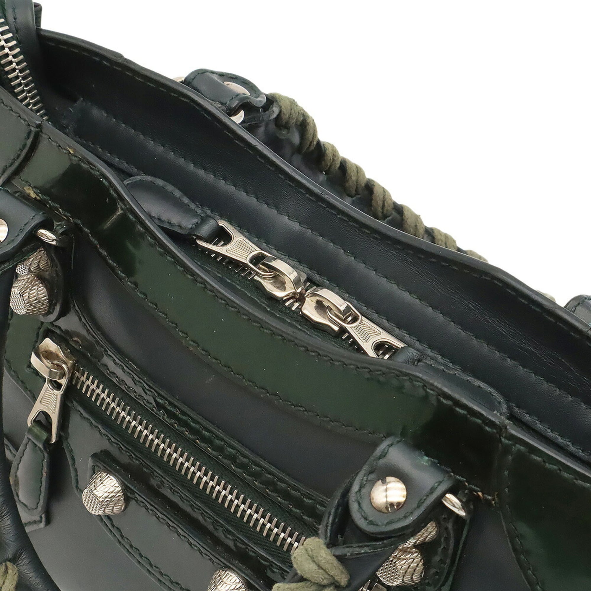 Balenciaga Dark Green Leather Handbag (Pre-Owned)