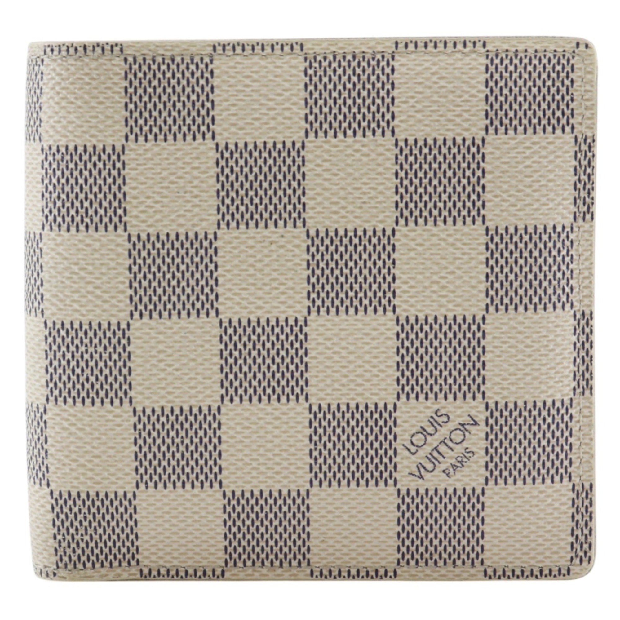 Louis Vuitton Damier Azur White Damier Azur Wallet (Bi-Fold) (Pre-Owned)