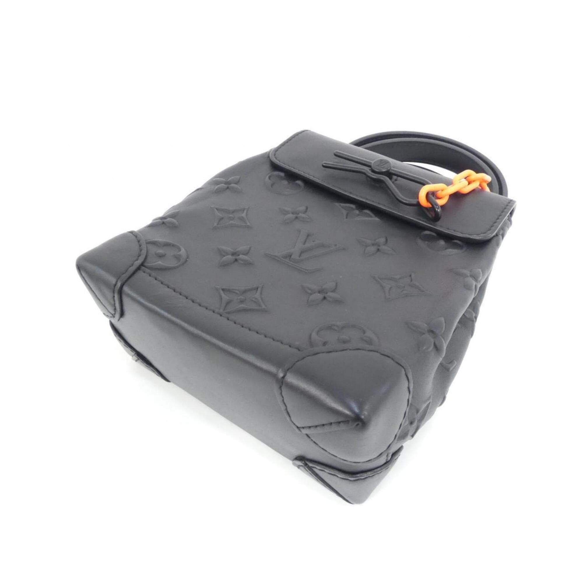 Louis Vuitton Monogram Black Leather Shoulder Bag (Pre-Owned)