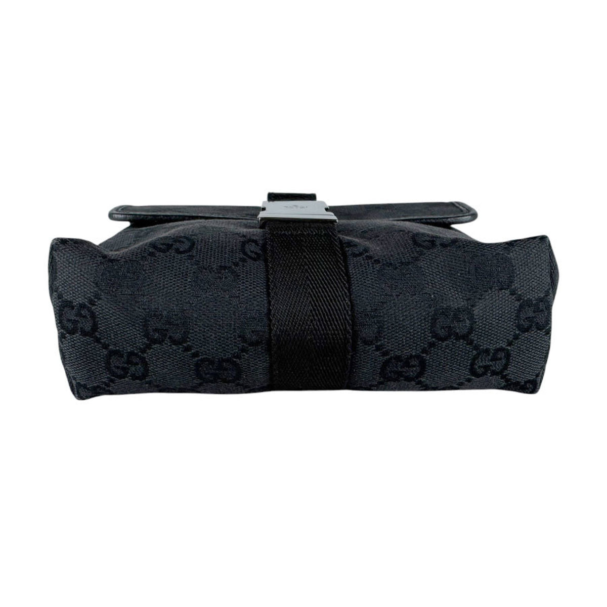Gucci Black Gg Canvas Fanny Pack Sling Bag (Pre-Owned)