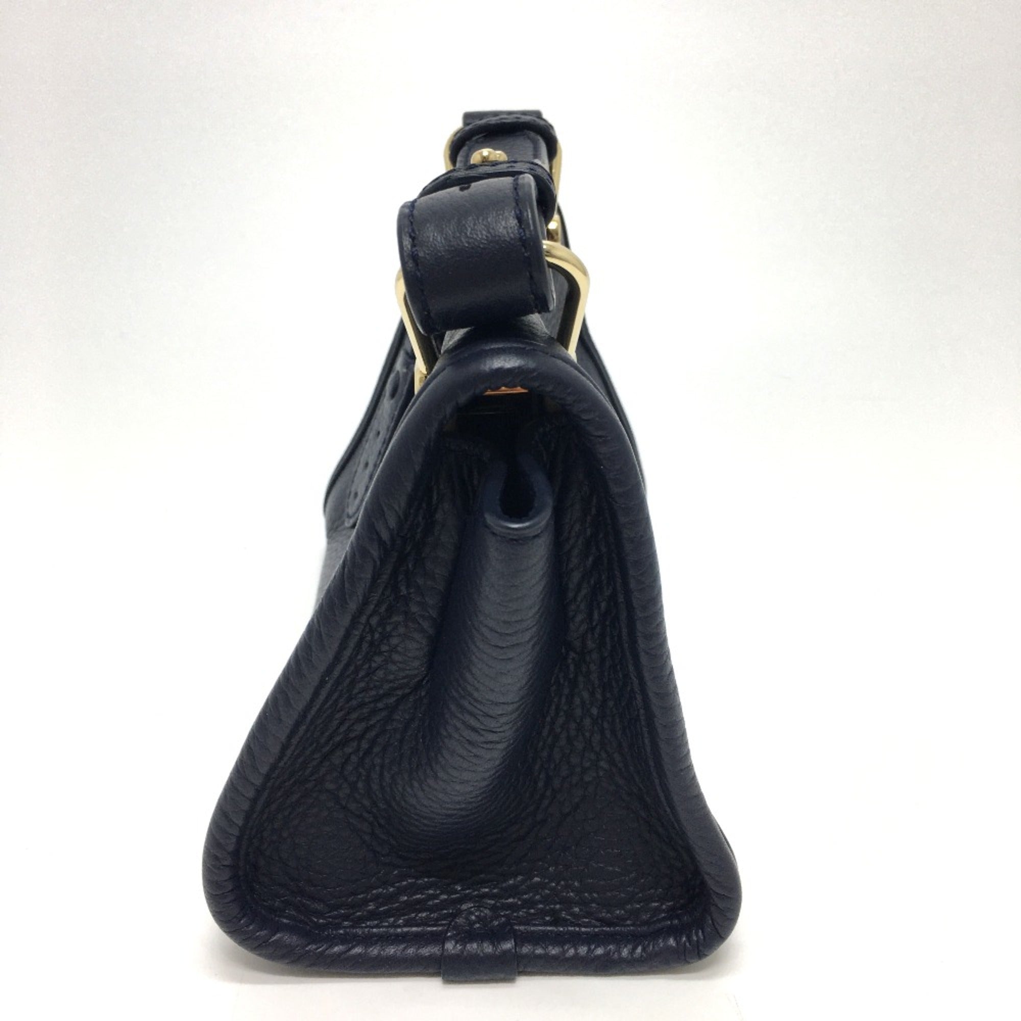 Bally Navy Leather Shoulder Bag (Pre-Owned)