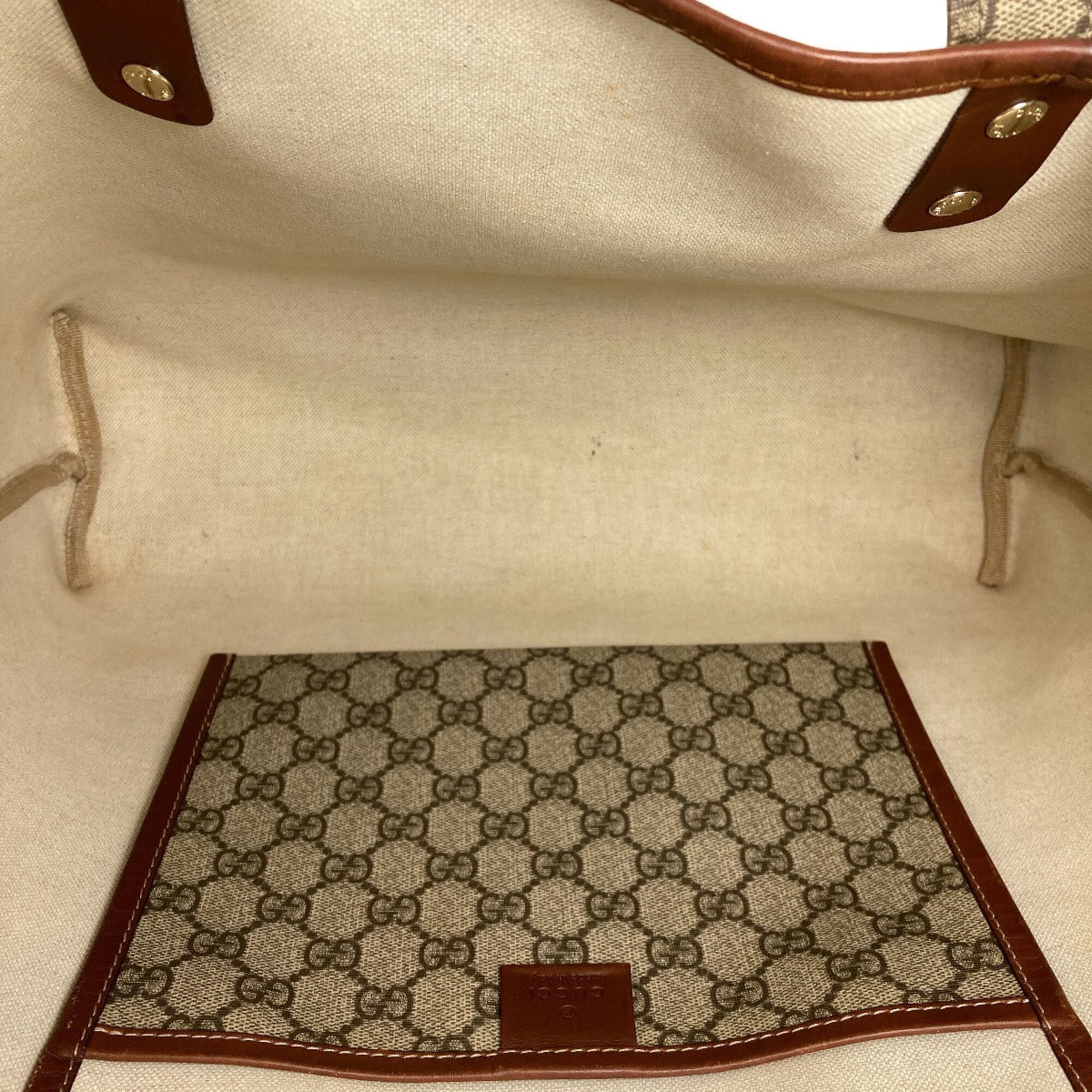 Gucci Brown Pvc Tote Bag (Pre-Owned)