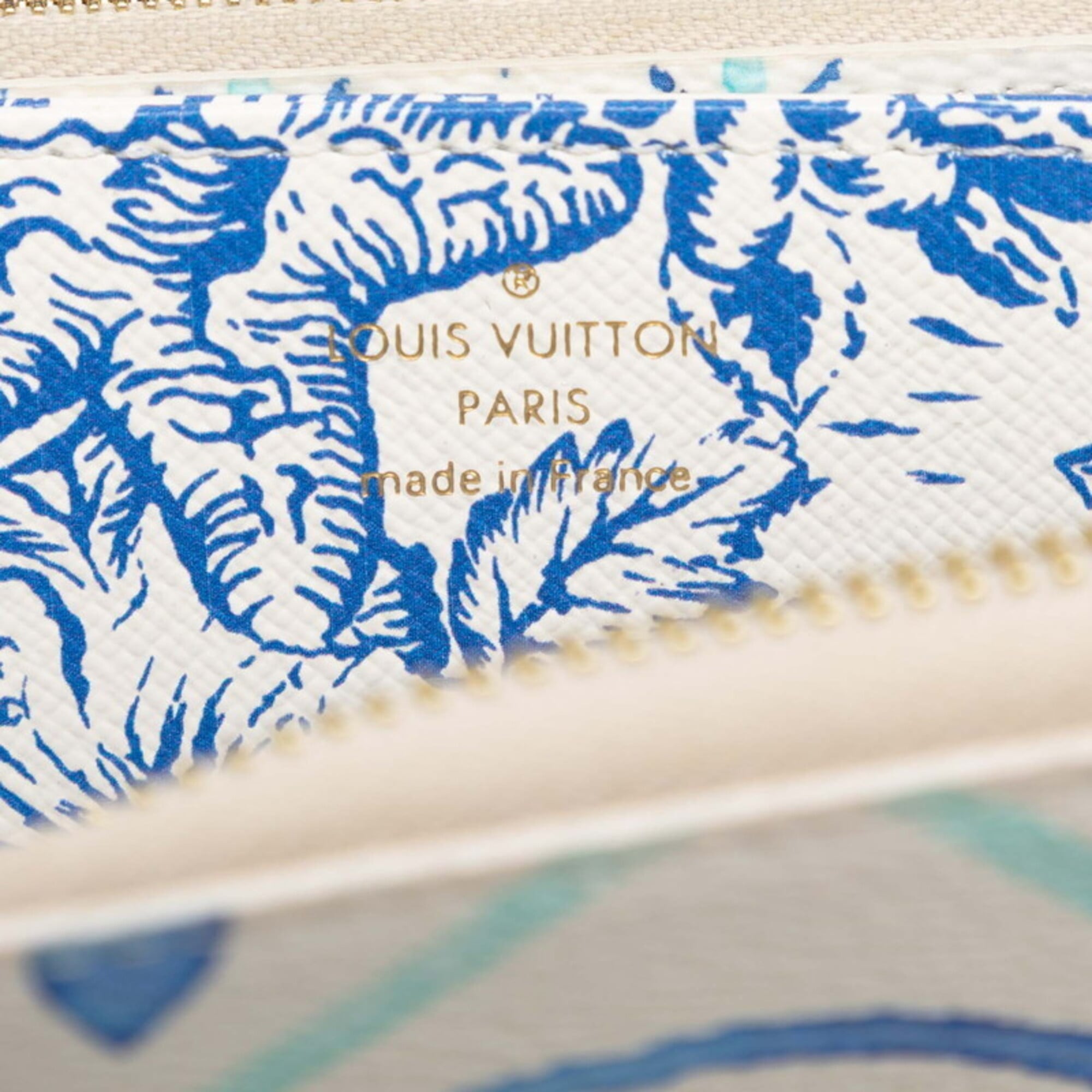 Louis Vuitton Blue White Pvc Leather Long Wallet (Bi-Fold) (Pre-Owned)