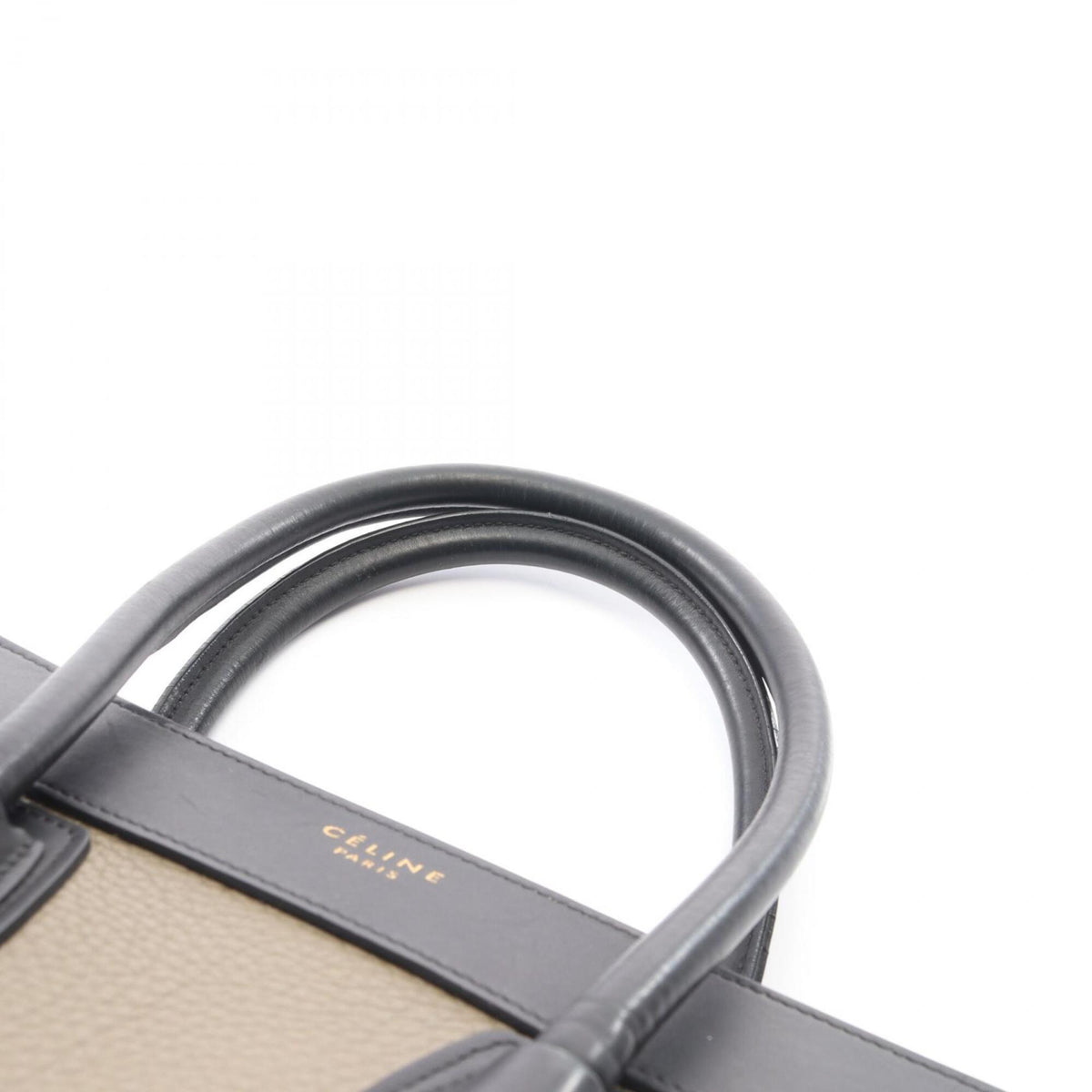 Celine Black Gray Yellow Leather Suede Handbag Tote Bag (Pre-Owned)