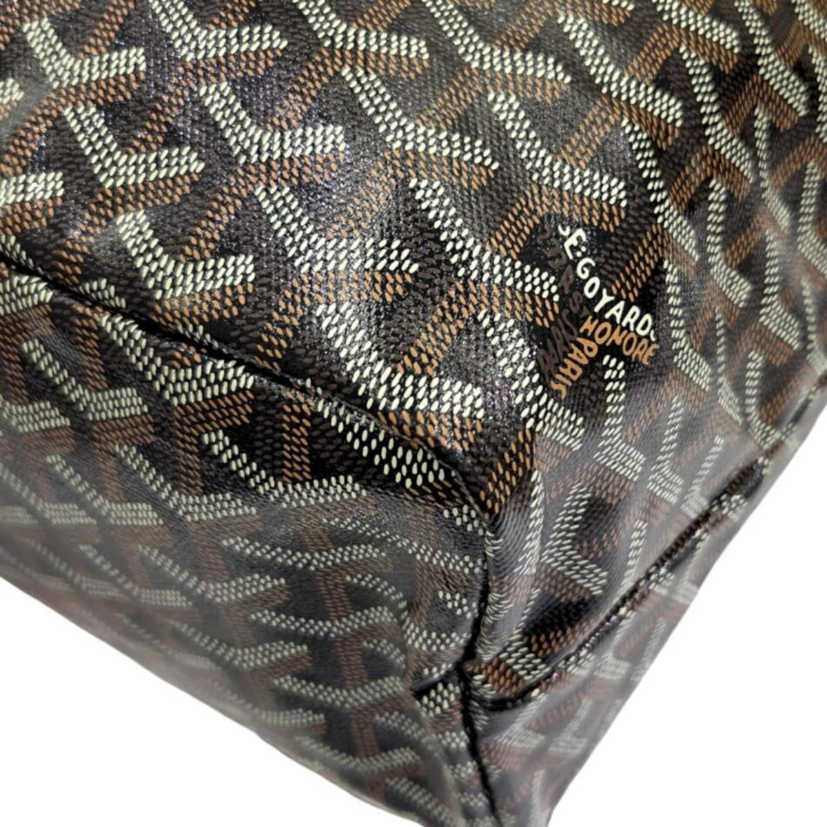 Goyard Black Brown Coated Canvas Pouch Shoulder Bag Tote Bag (Pre-Owned)
