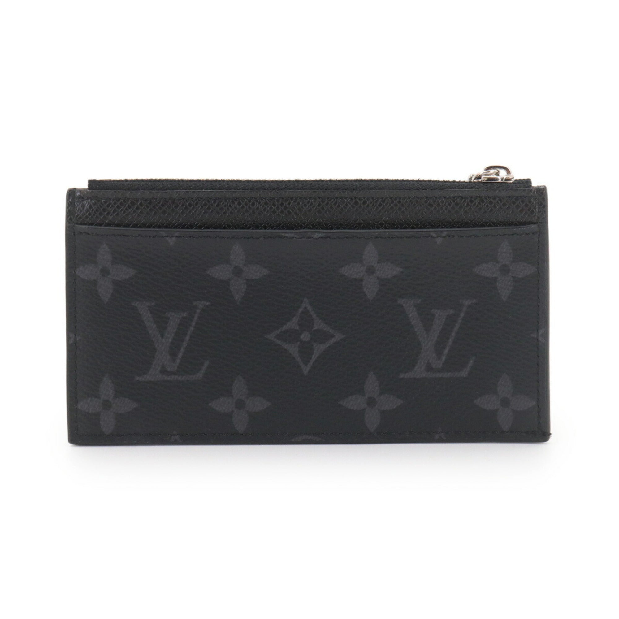 Louis Vuitton Noir Taiga Leather Monogram Eclipse Coin Purse/Coin Case (Pre-Owned)