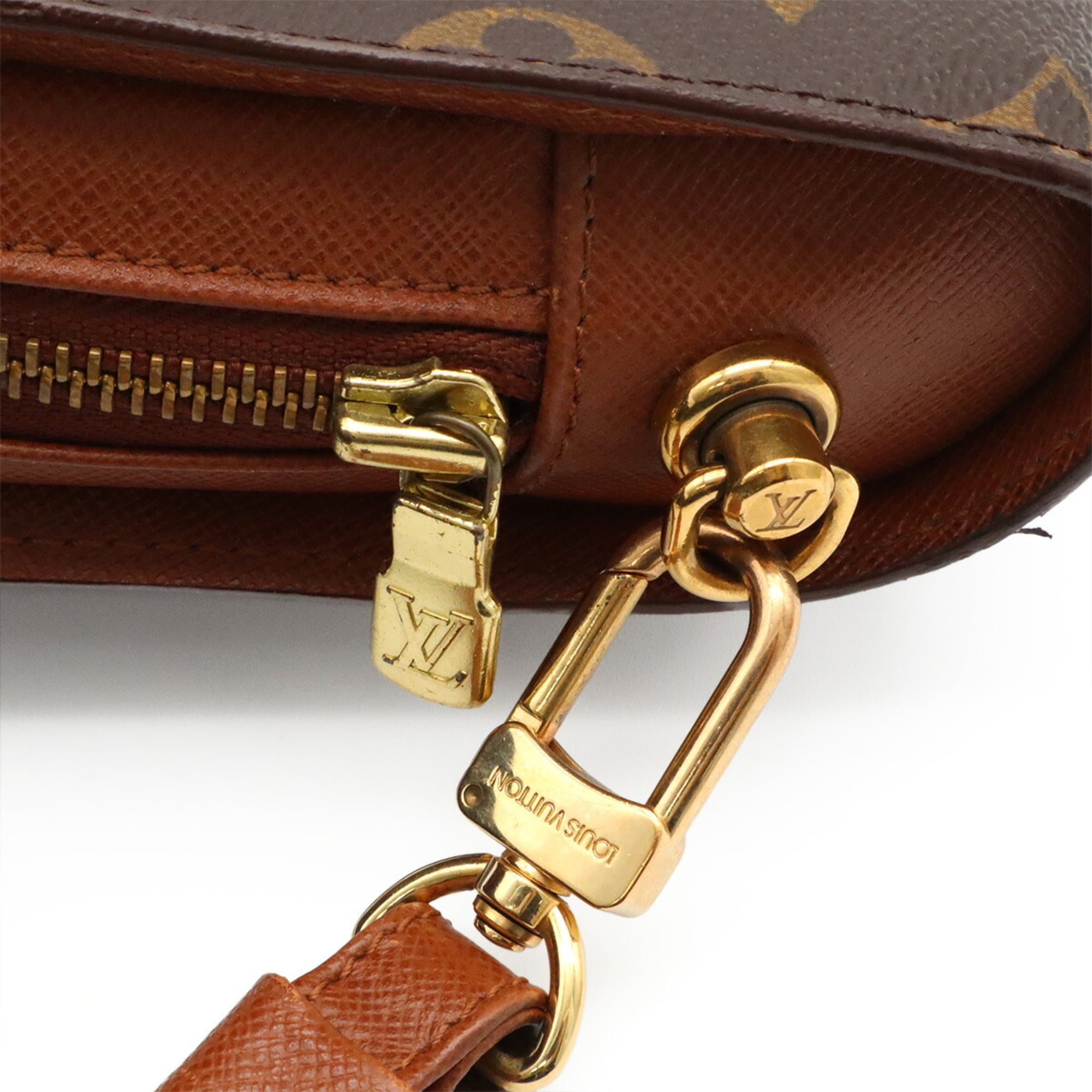 Louis Vuitton Brown Monogram Canvas Pvc Coated Canvas Clutch Bag Handbag (Pre-Owned)
