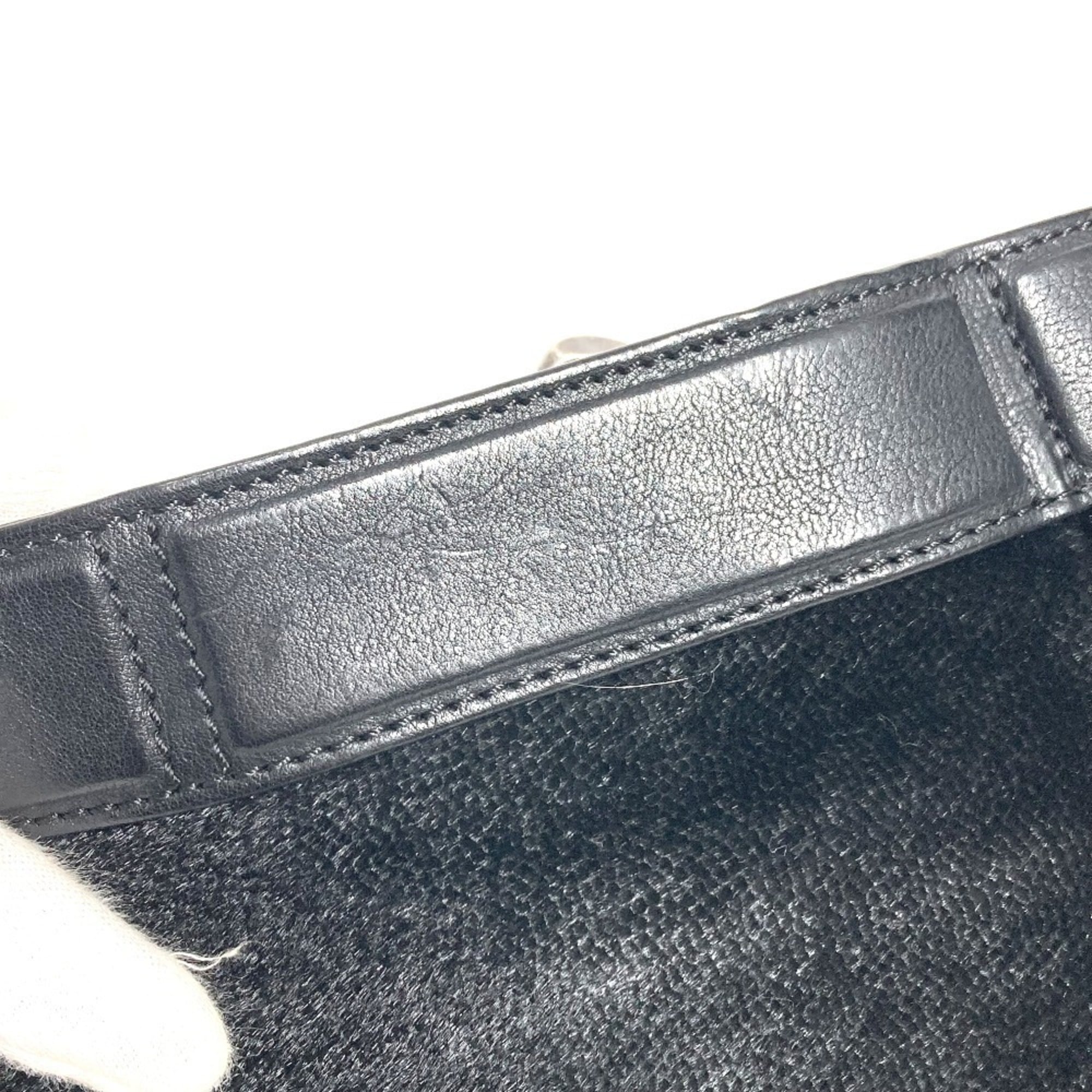 Chanel Black Leather Shoulder Bag Tote Bag (Pre-Owned)