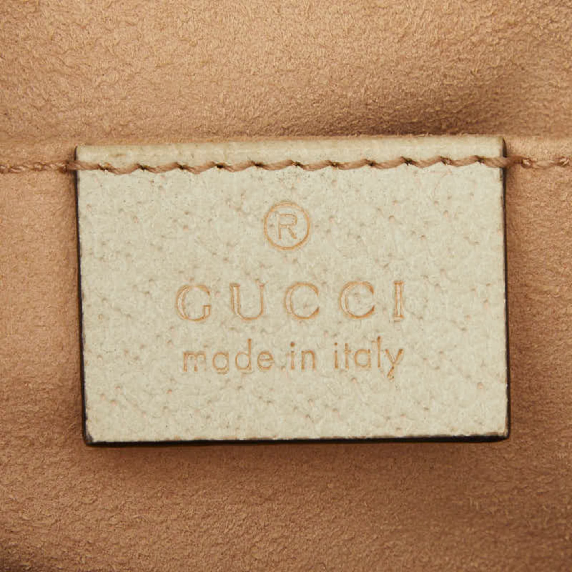 Gucci Ivory Leather Handbag Shoulder Bag (Pre-Owned)
