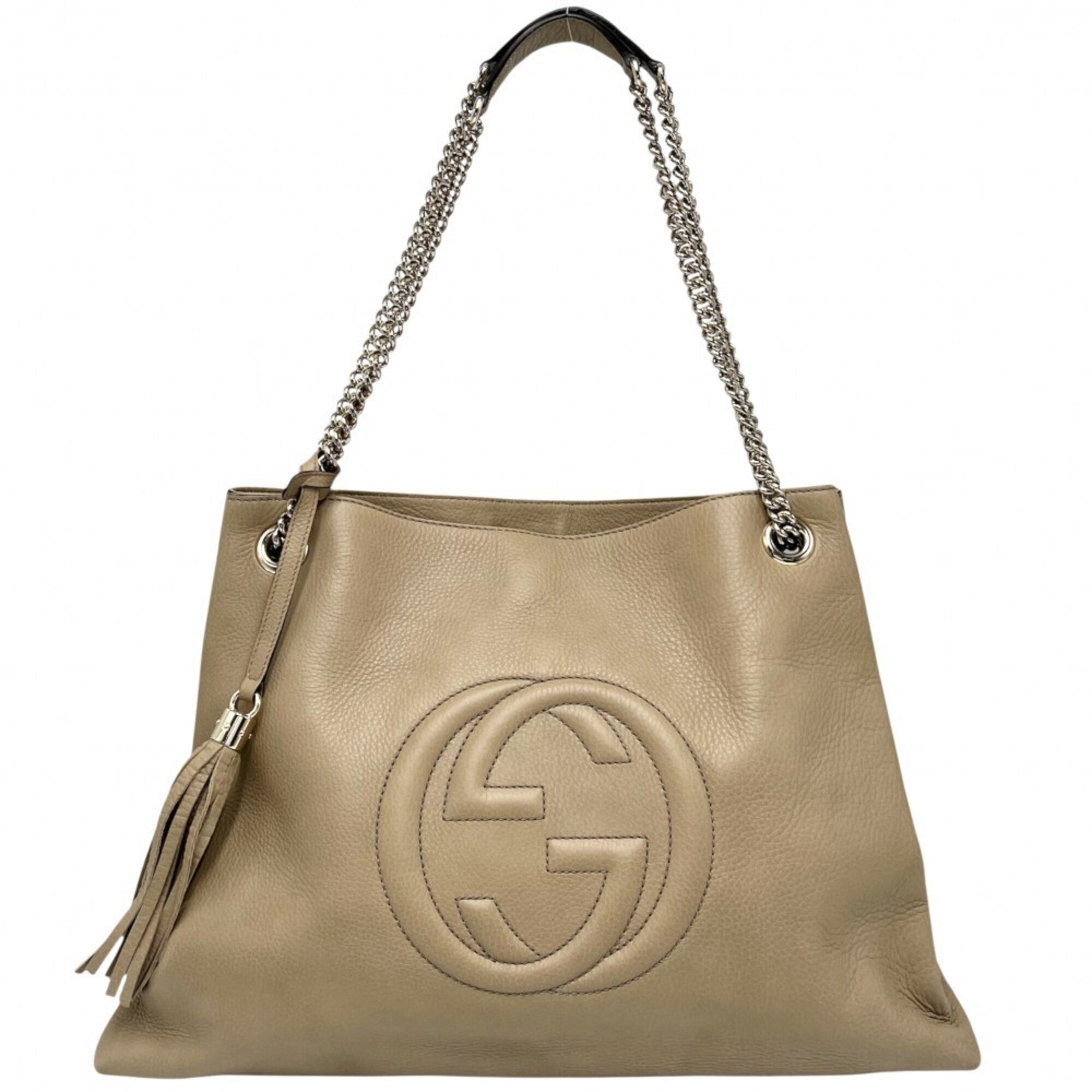 Gucci Beige Leather Handbag (Pre-Owned)