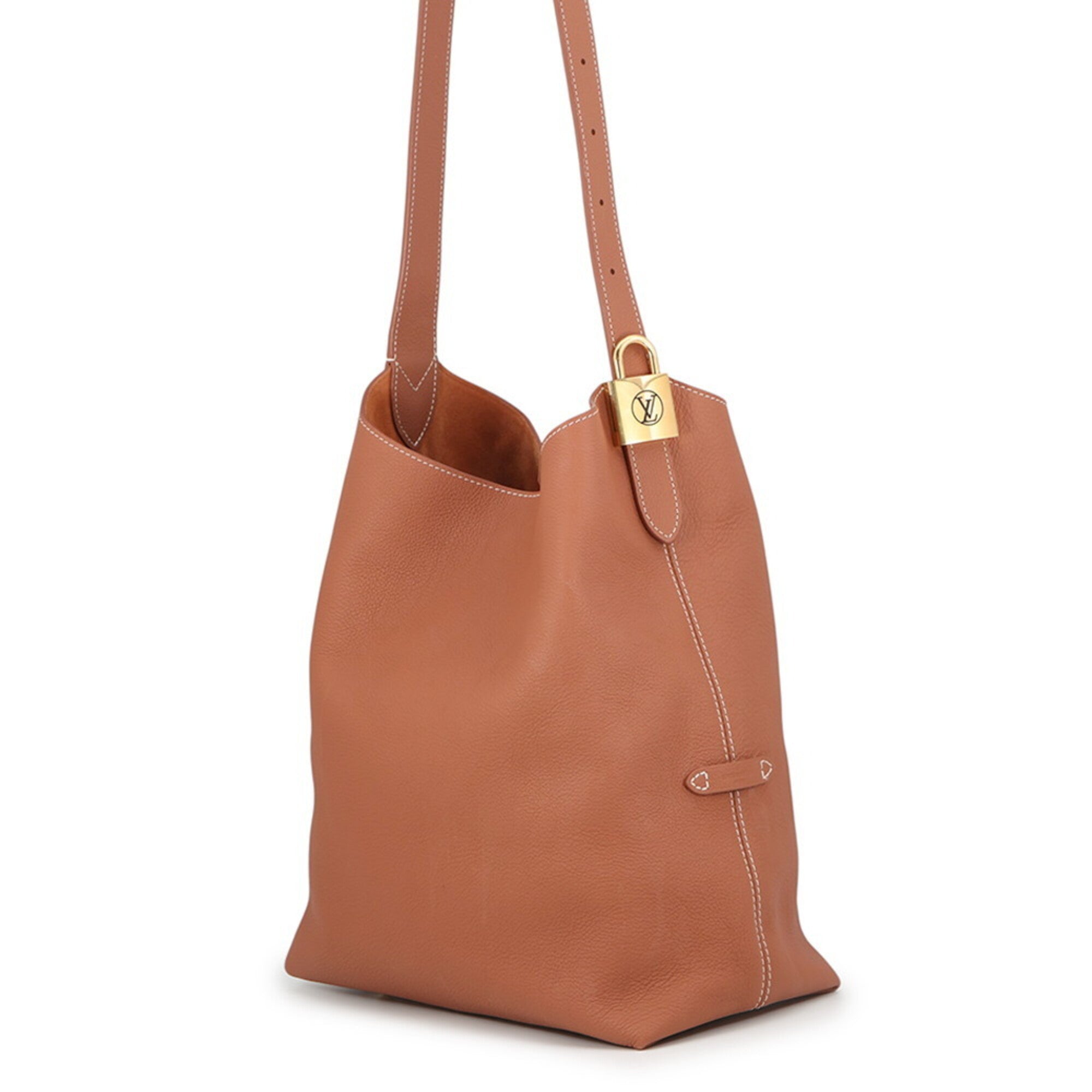 Louis Vuitton Cognac Leather Handbag Pouch Shoulder Bag (Pre-Owned)