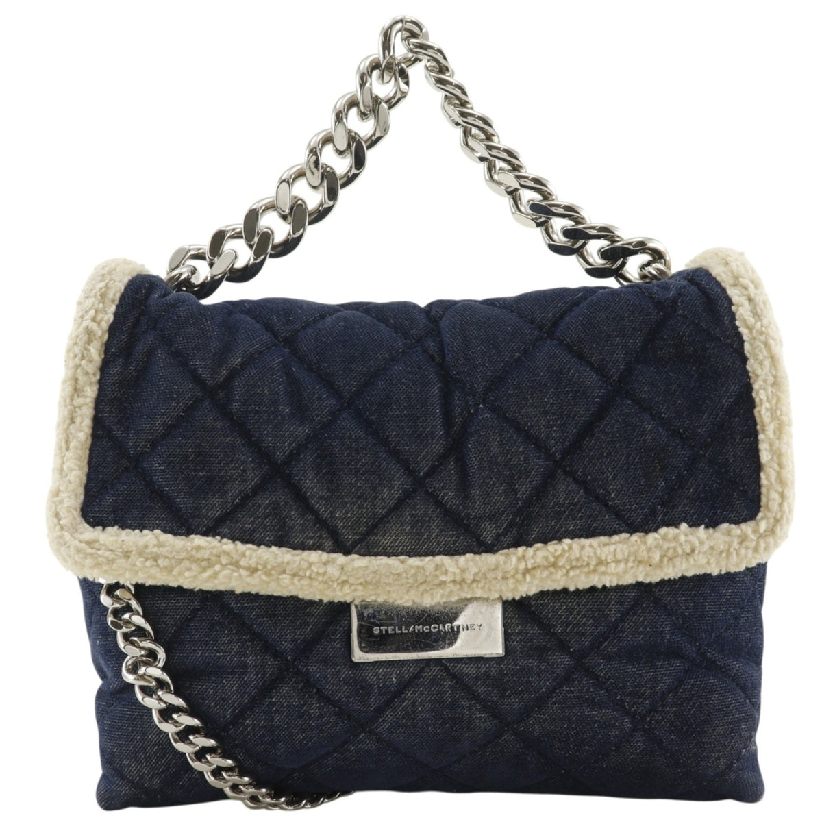 Stella Mccartney Blue Quilting Denim Shoulder Bag (Pre-Owned)