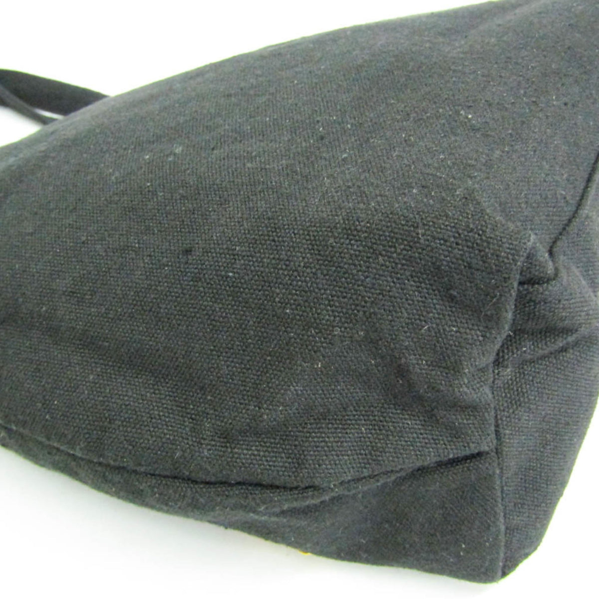 Yves Saint Laurent Black Canvas Handbag Tote Bag (Pre-Owned)