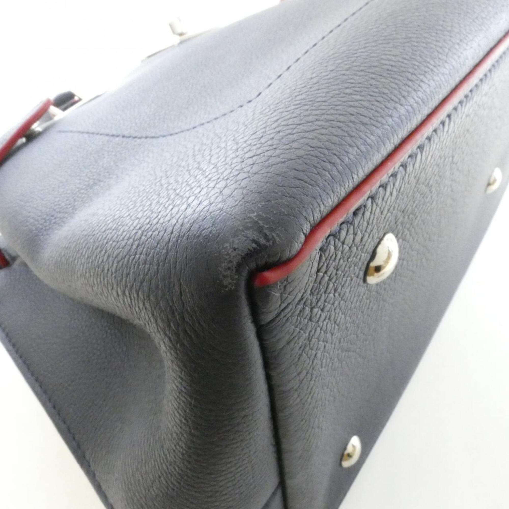 Louis Vuitton Marine Rouge Leather Handbag (Pre-Owned)