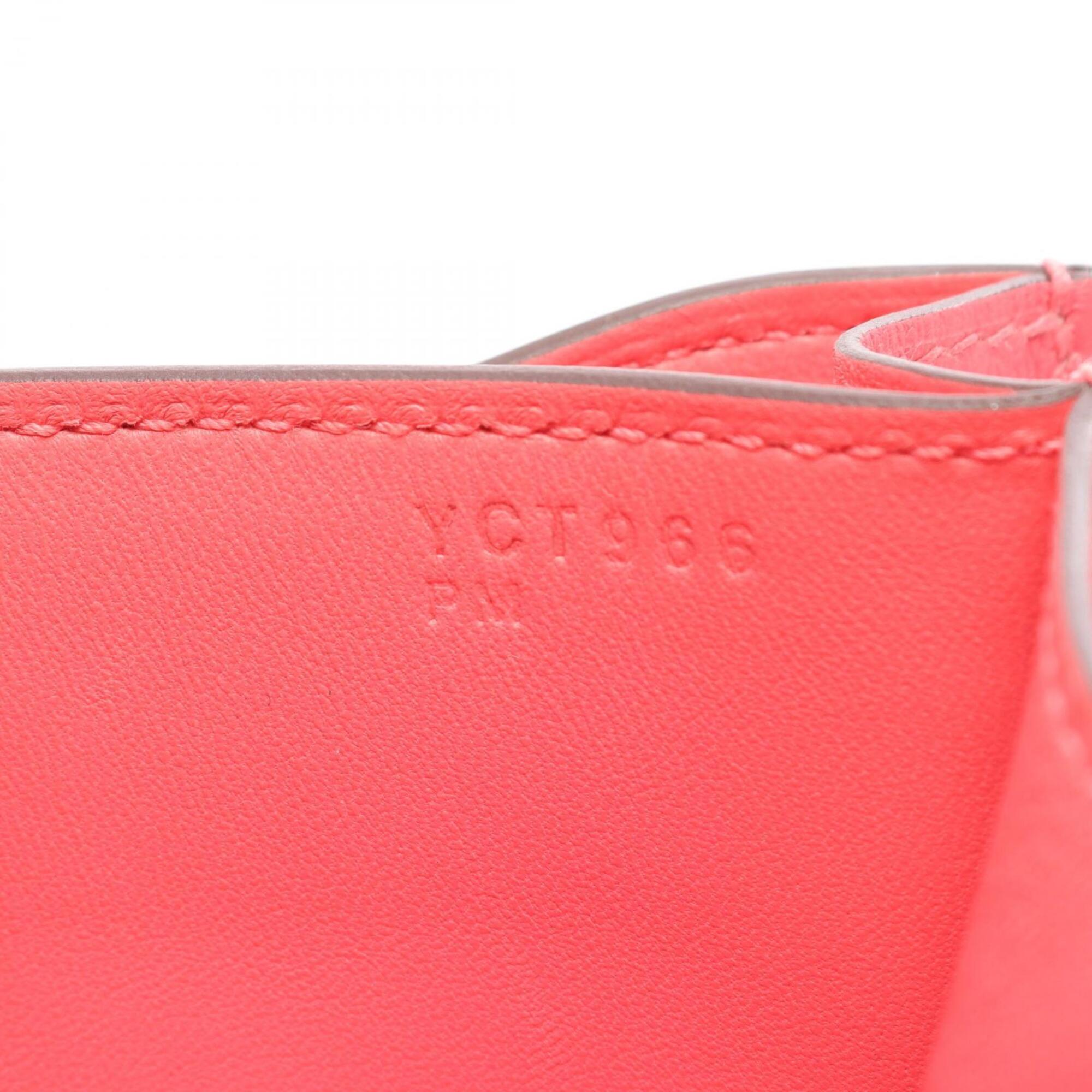 Hermes Pink Evercalf Leather Handbag Shoulder Bag (Pre-Owned)