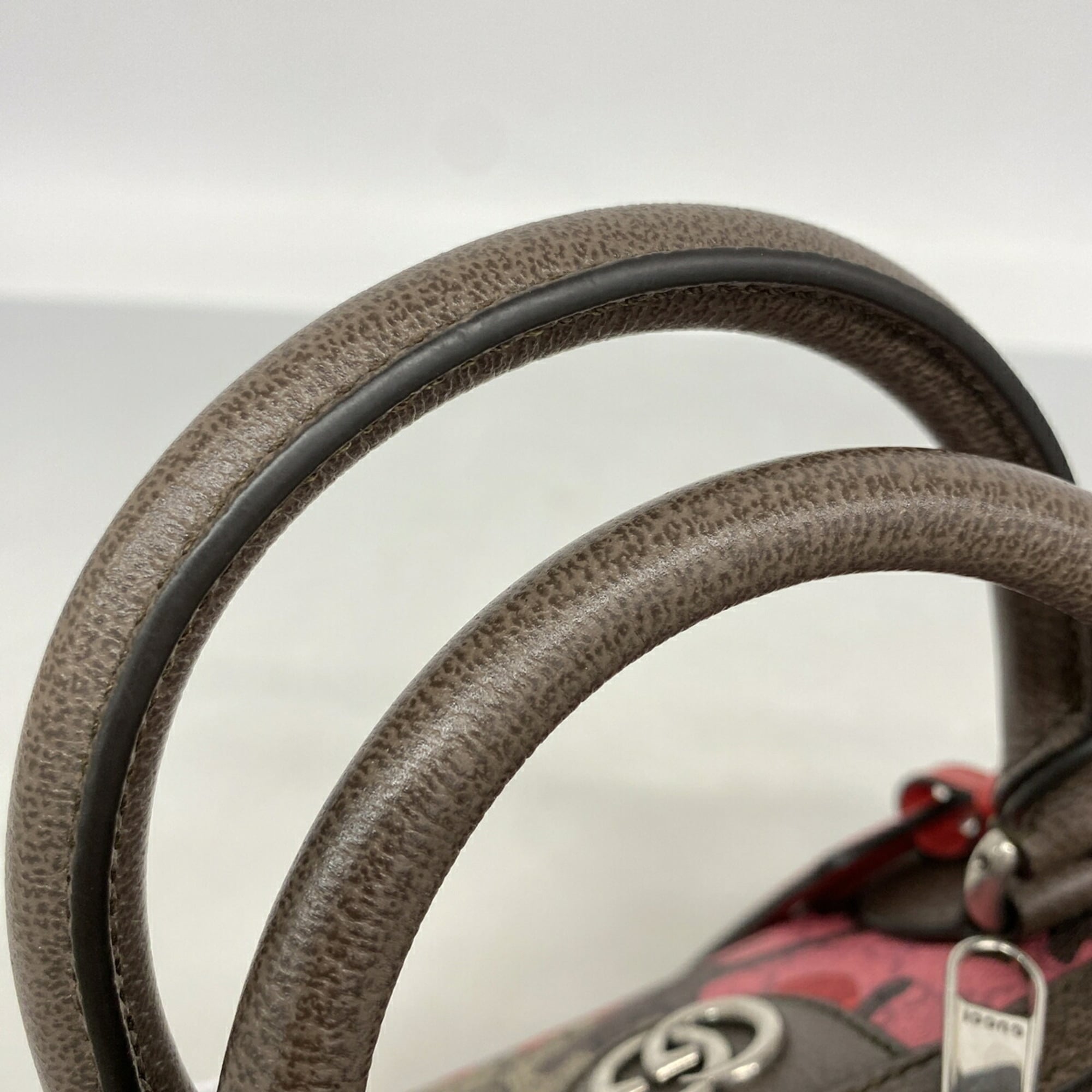 Gucci Brown Pink Red Color Pvc Handbag (Pre-Owned)