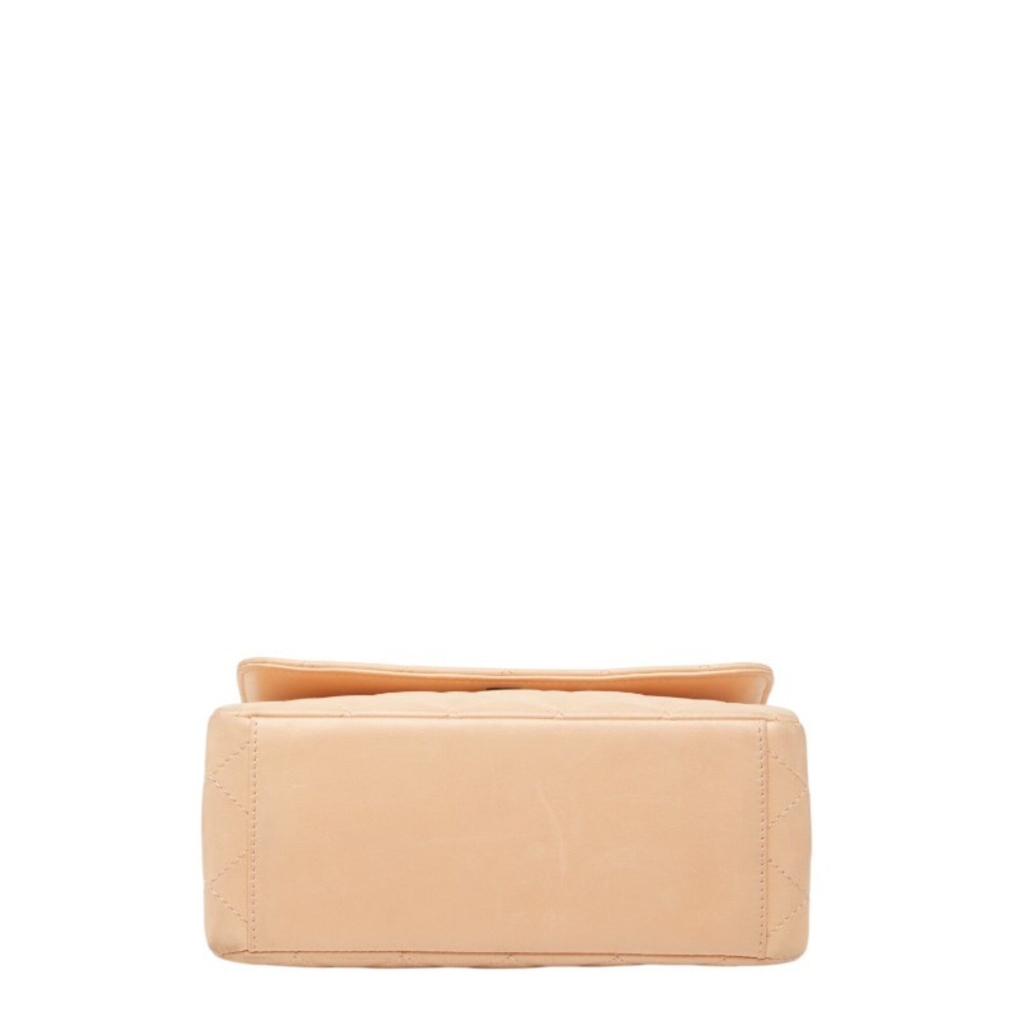 Chanel Beige Pink Leather Plastic Handbag Shoulder Bag (Pre-Owned)