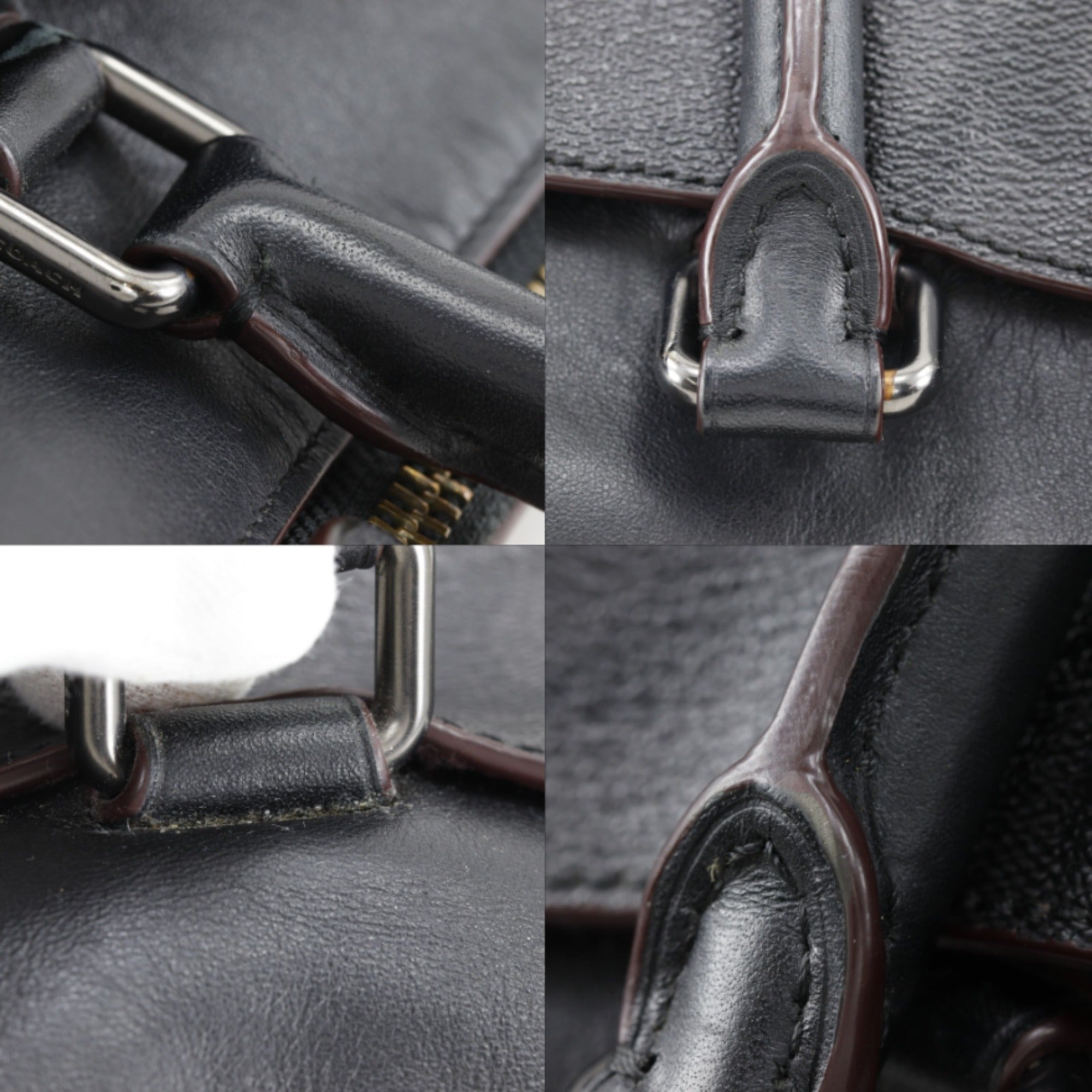 Coach Black Pvc Leather Briefcase (Pre-Owned)