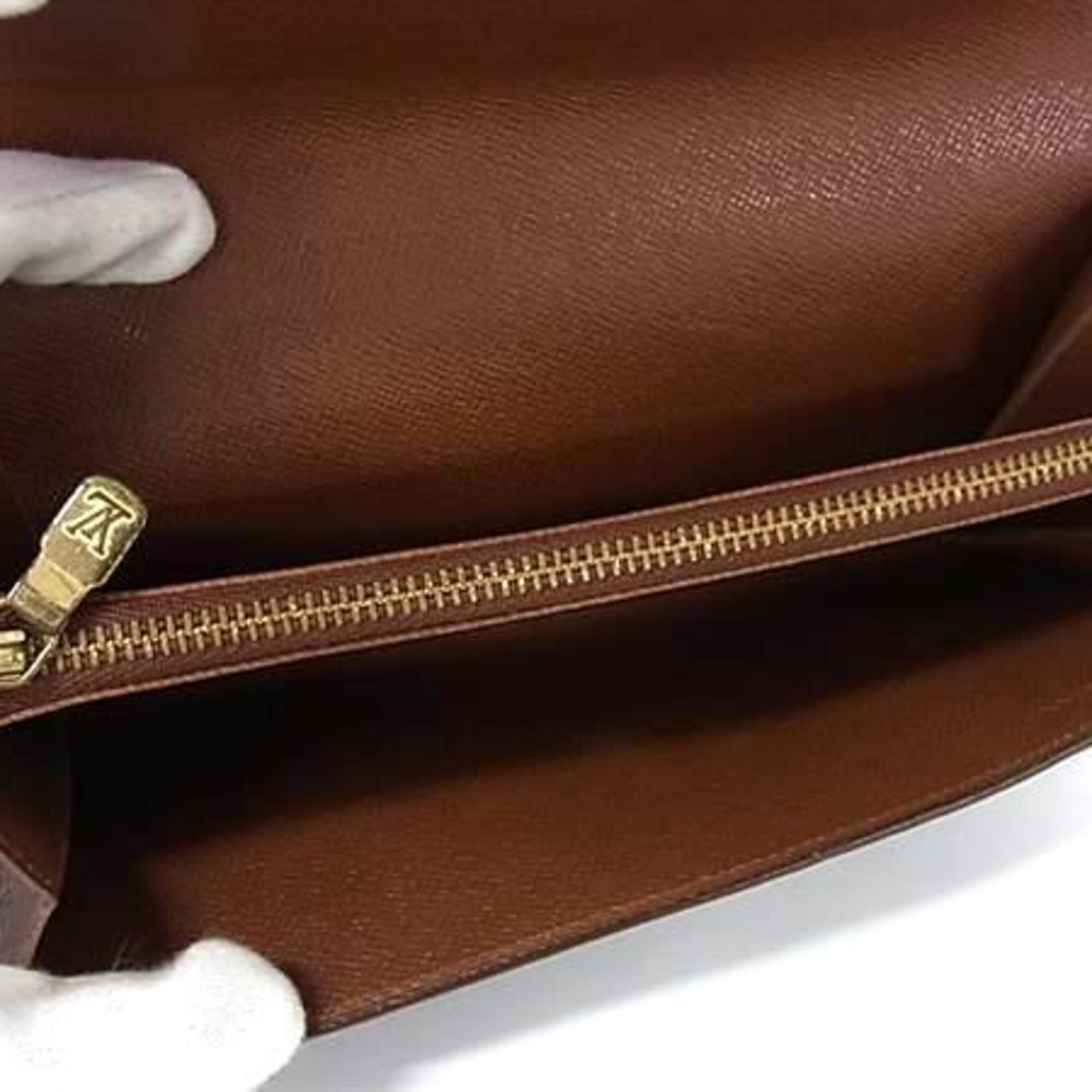Louis Vuitton Monogram Brown Monogram Long Wallet (Bi-Fold) (Pre-Owned)