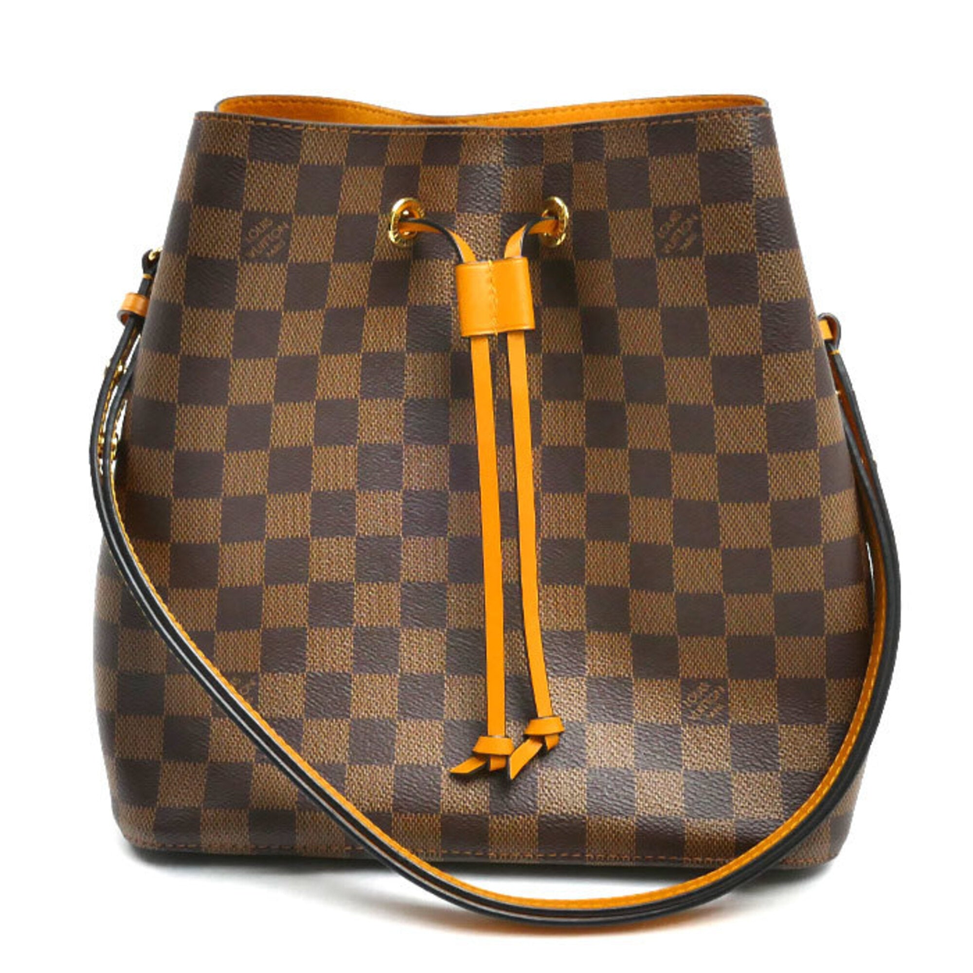 Louis Vuitton Ebene Saffron Damier Canvas Shoulder Bag (Pre-Owned)