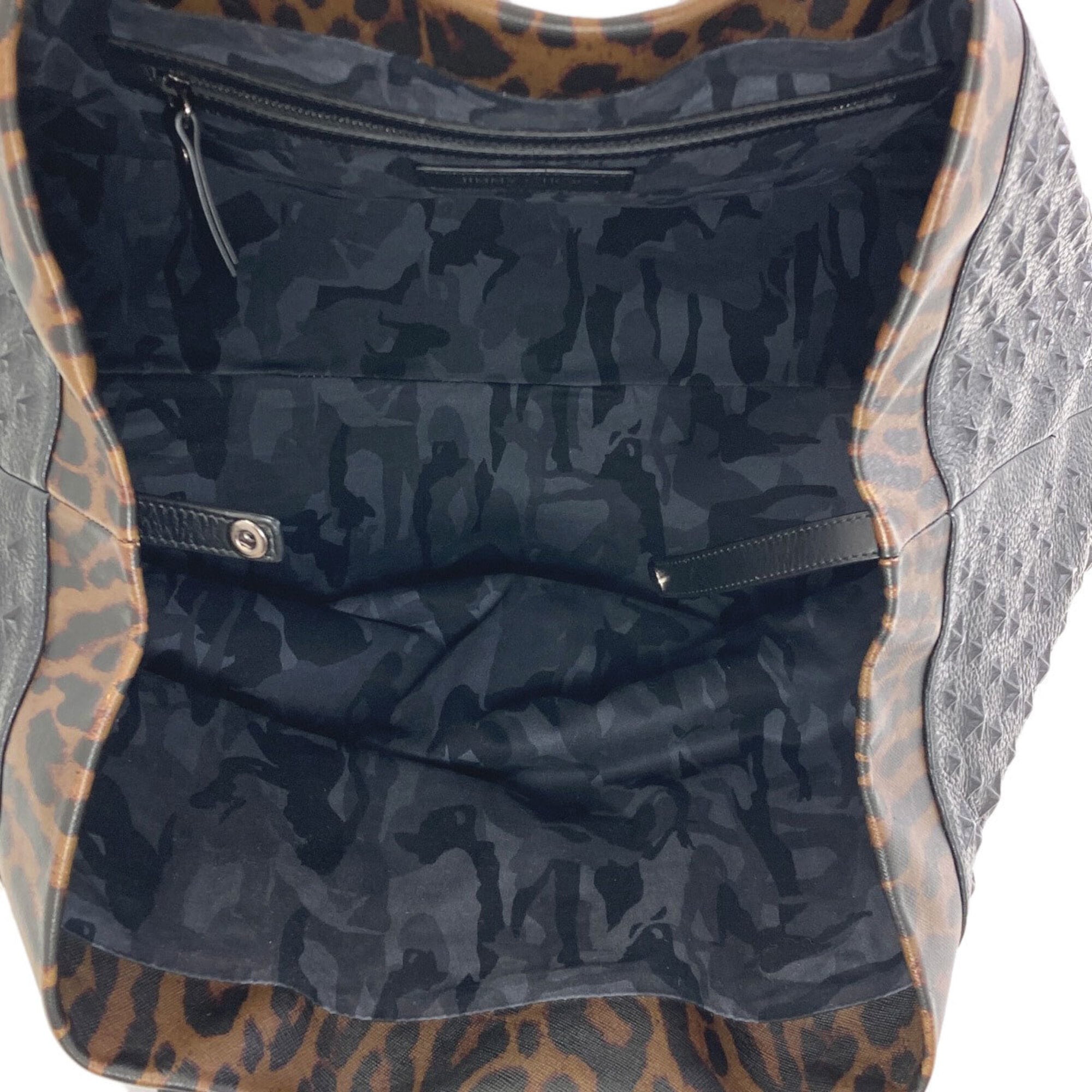 Jimmy Choo Black Brown Leather Tote Bag (Pre-Owned)
