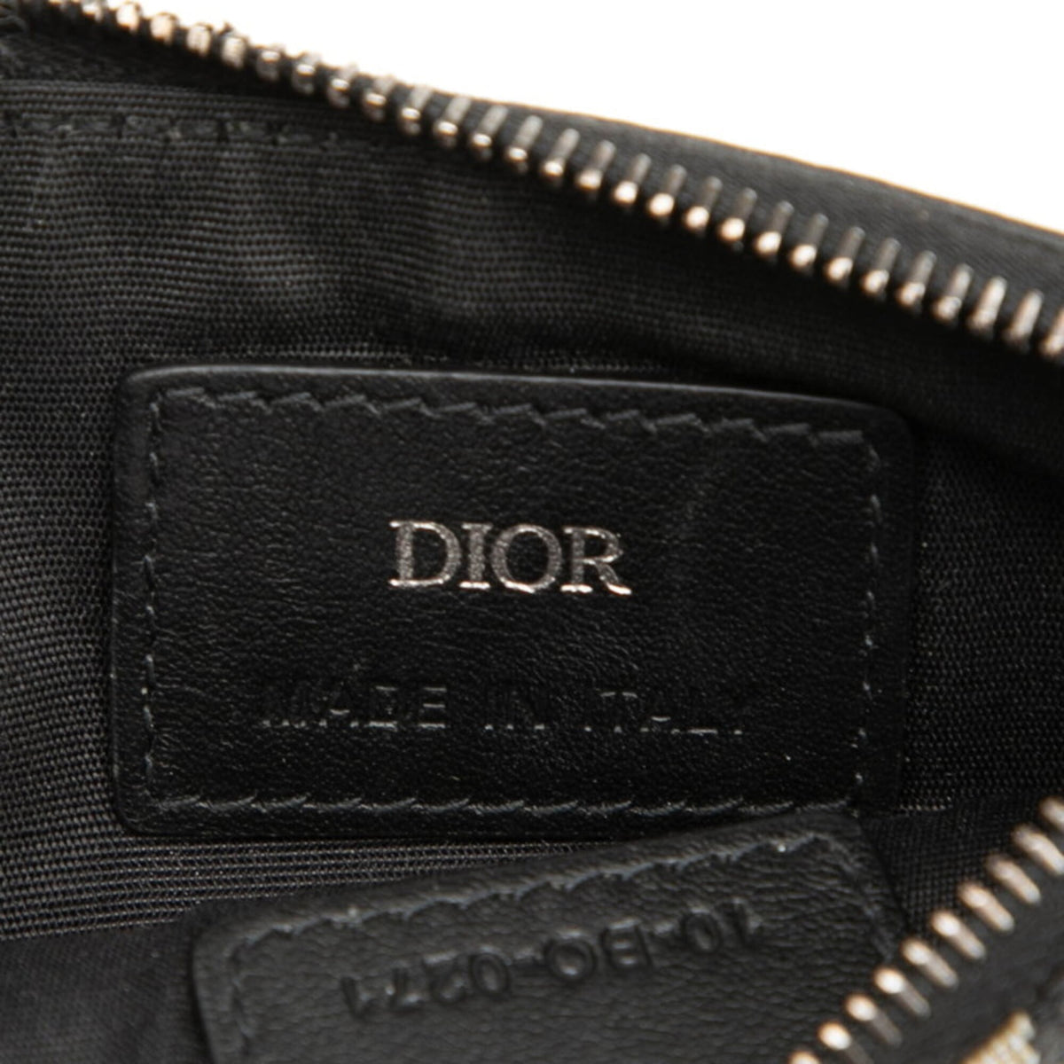 Christian Dior Beige Navy Jacquard Coin Purse/Coin Case (Pre-Owned)