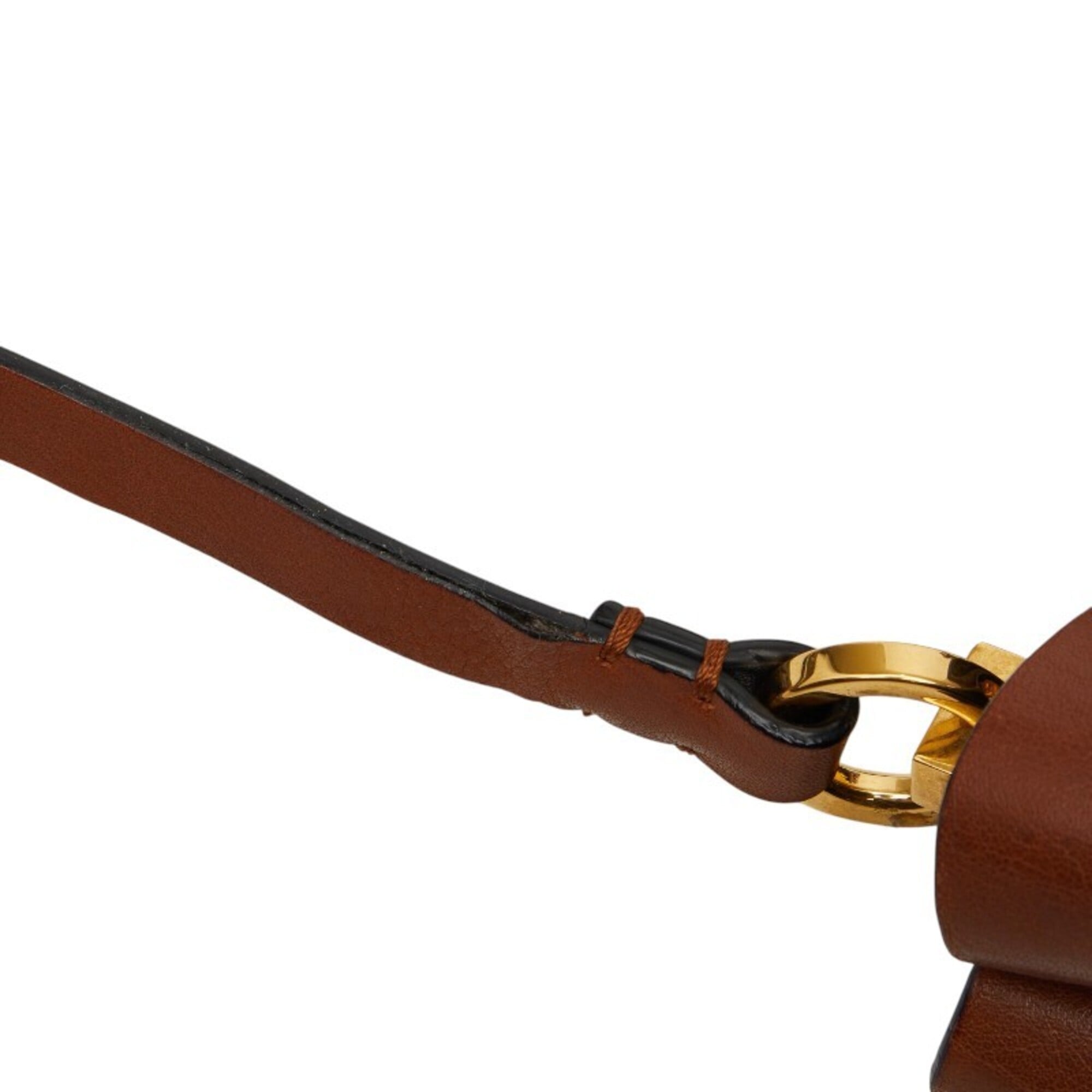 Valentino Brown Multi-Color Leather Shoulder Bag (Pre-Owned)