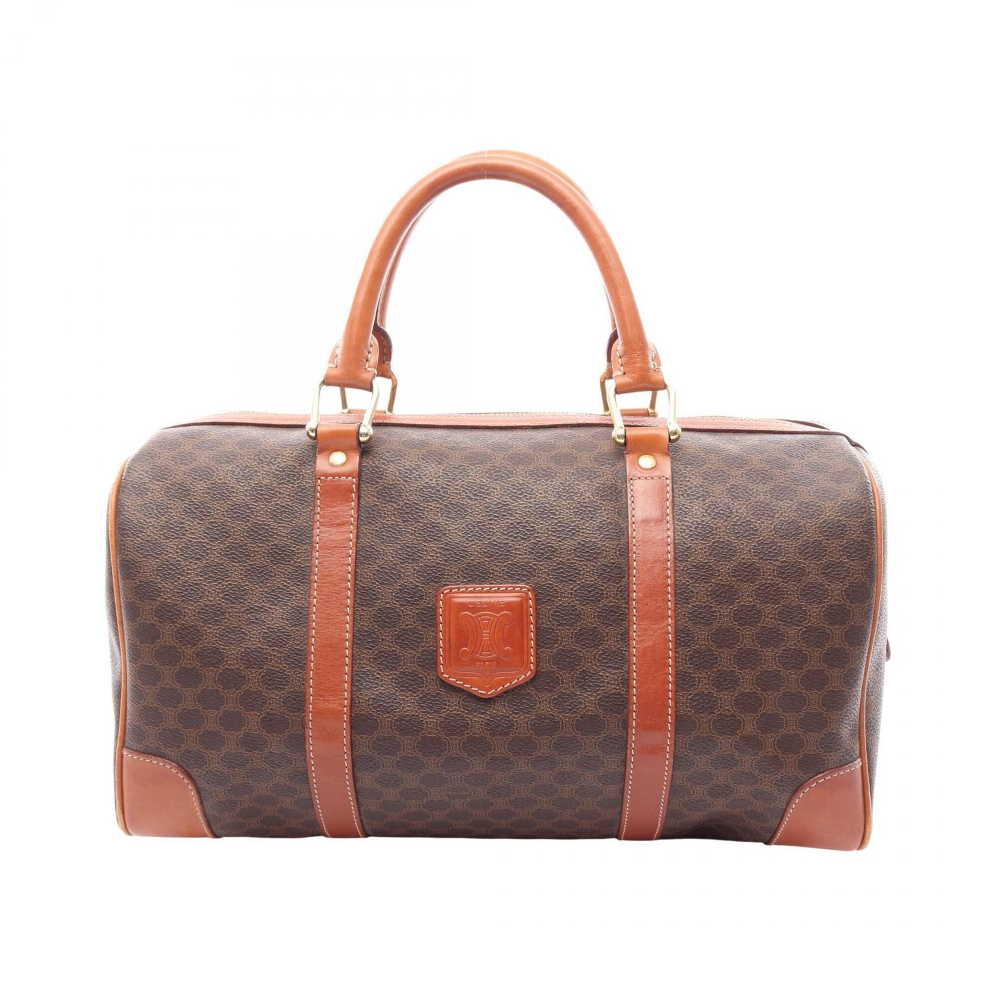 Celine Brown Coated Canvas Pvc Leather Handbag Tote Bag (Pre-Owned)