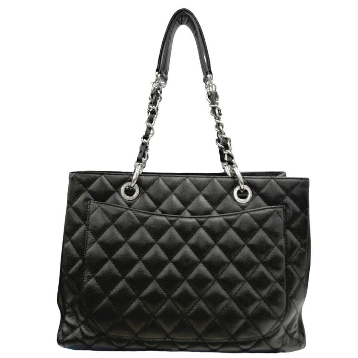 Chanel Black Grained Calfskin Tote Bag (Pre-Owned)
