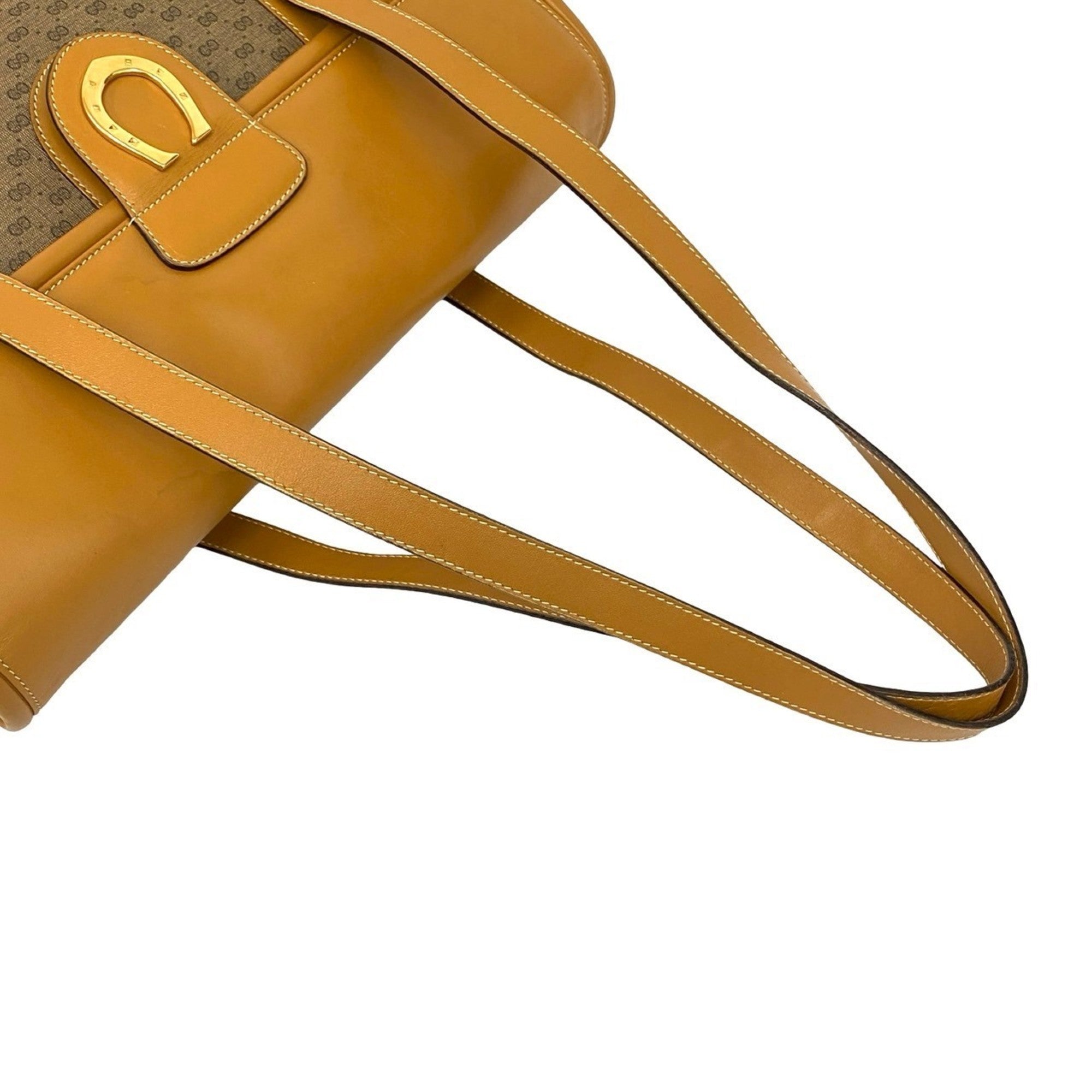 Gucci Brown Leather Pvc Shoulder Bag Tote Bag (Pre-Owned)