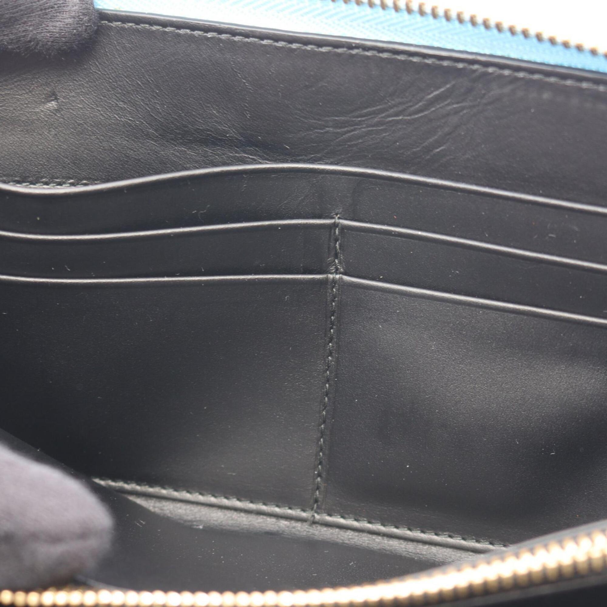 Loewe Blue Leather Long Wallet (Bi-Fold) (Pre-Owned)
