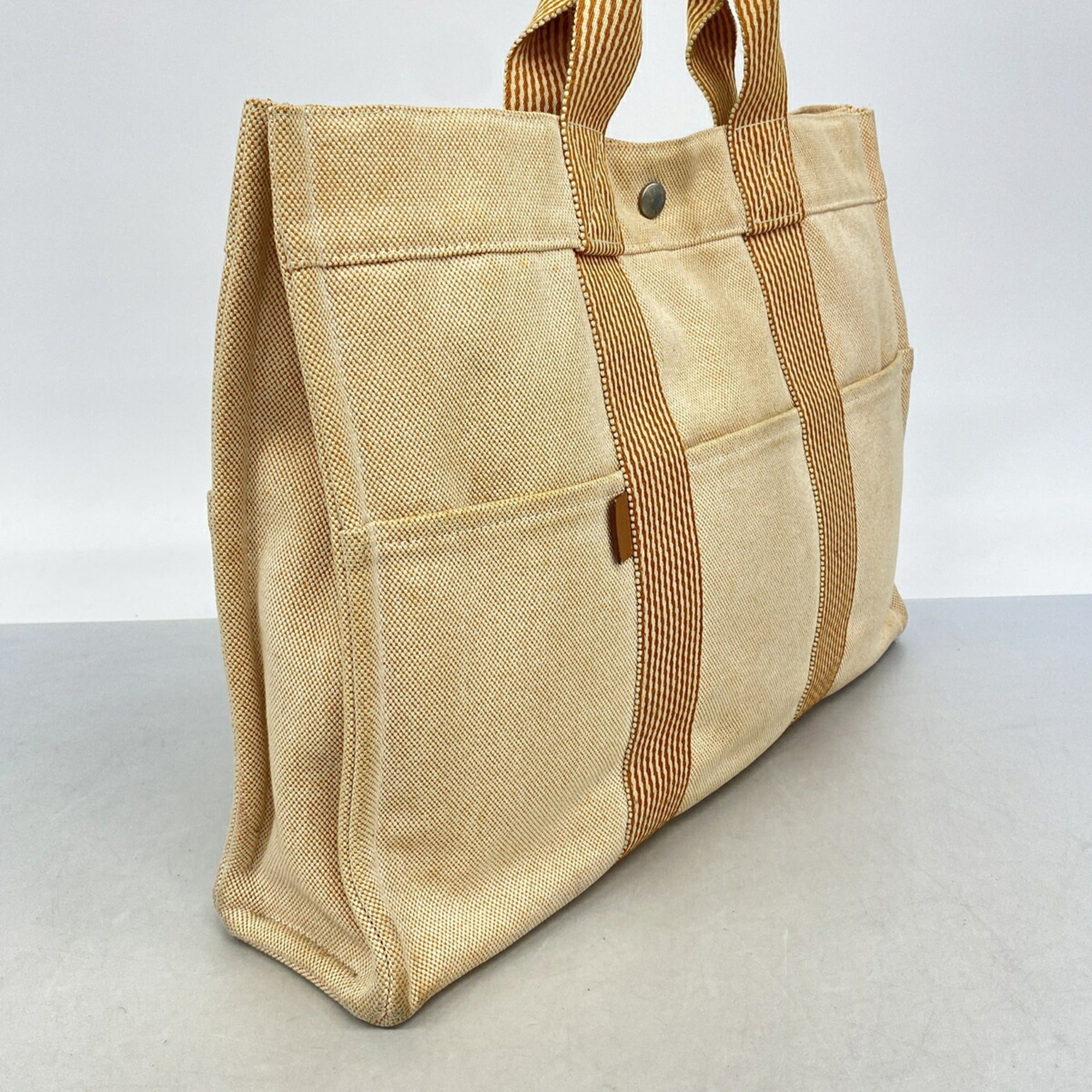 Hermes Orange Canvas Tote Bag (Pre-Owned)