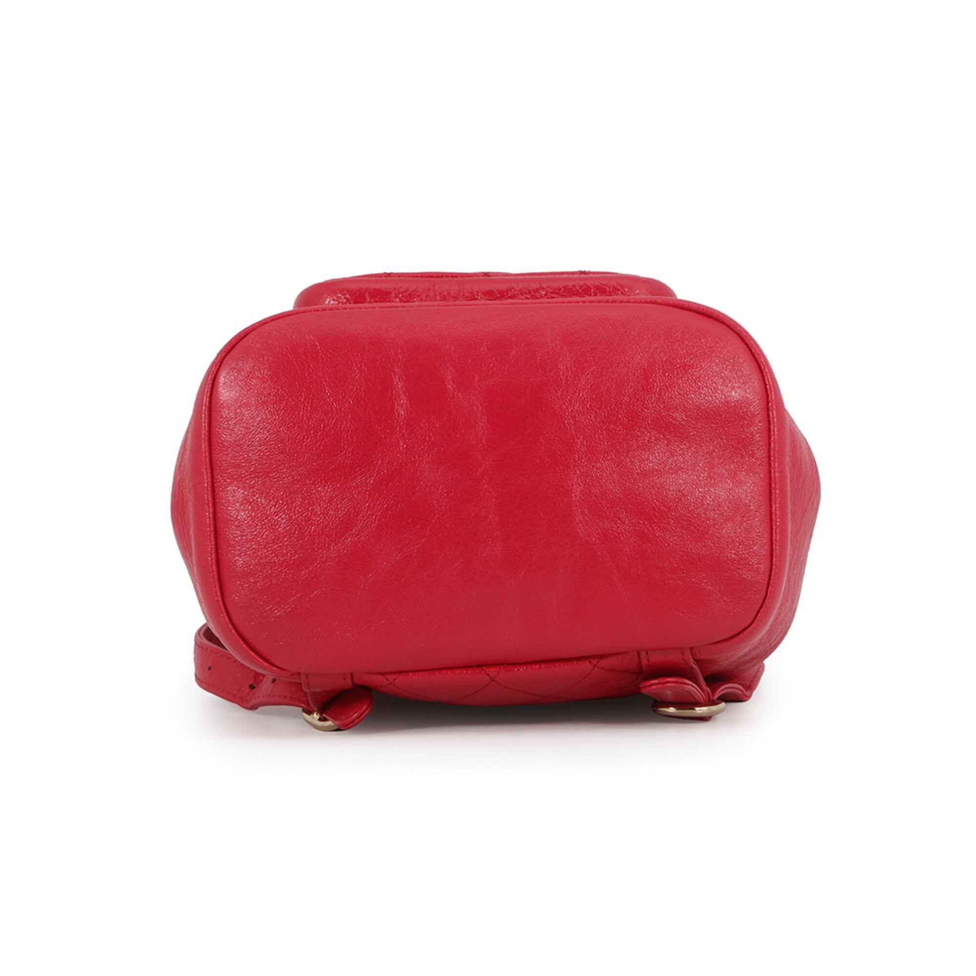 Chanel Matelasse Red Color Leather Backpack (Pre-Owned)