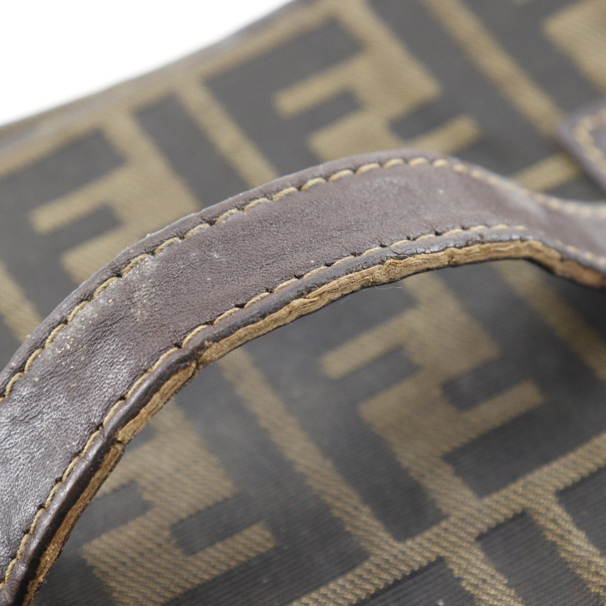 Fendi Brown Nylon Canvas Pouch (Pre-Owned)