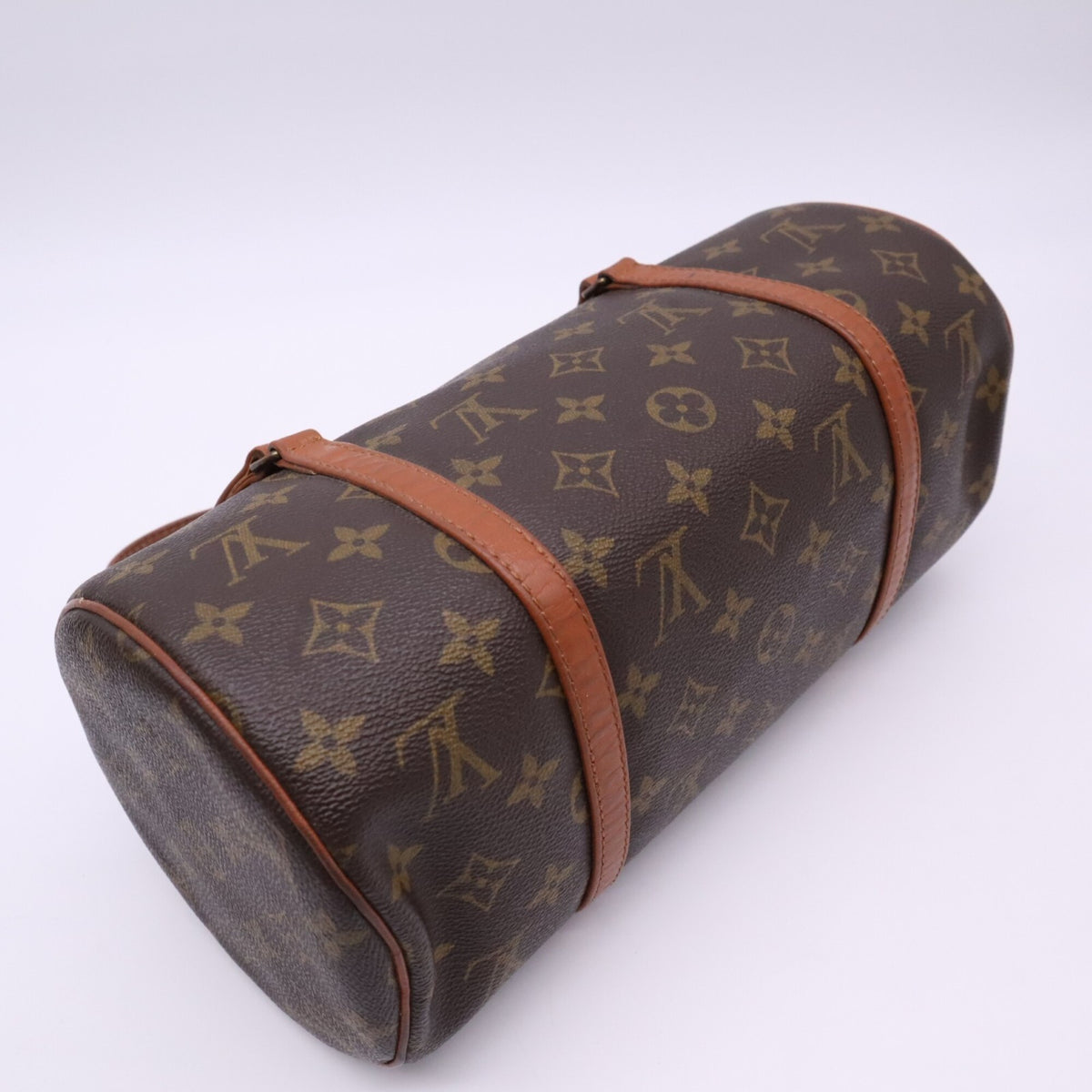 Louis Vuitton Monogram Beige Brown Coated Canvas Leather Handbag (Pre-Owned)